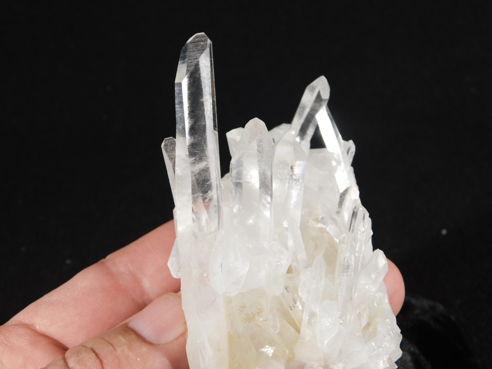 SUPER! TRANSLUCENT Quartz Crystal Cluster Collier Creek ARKANSAS 130gr