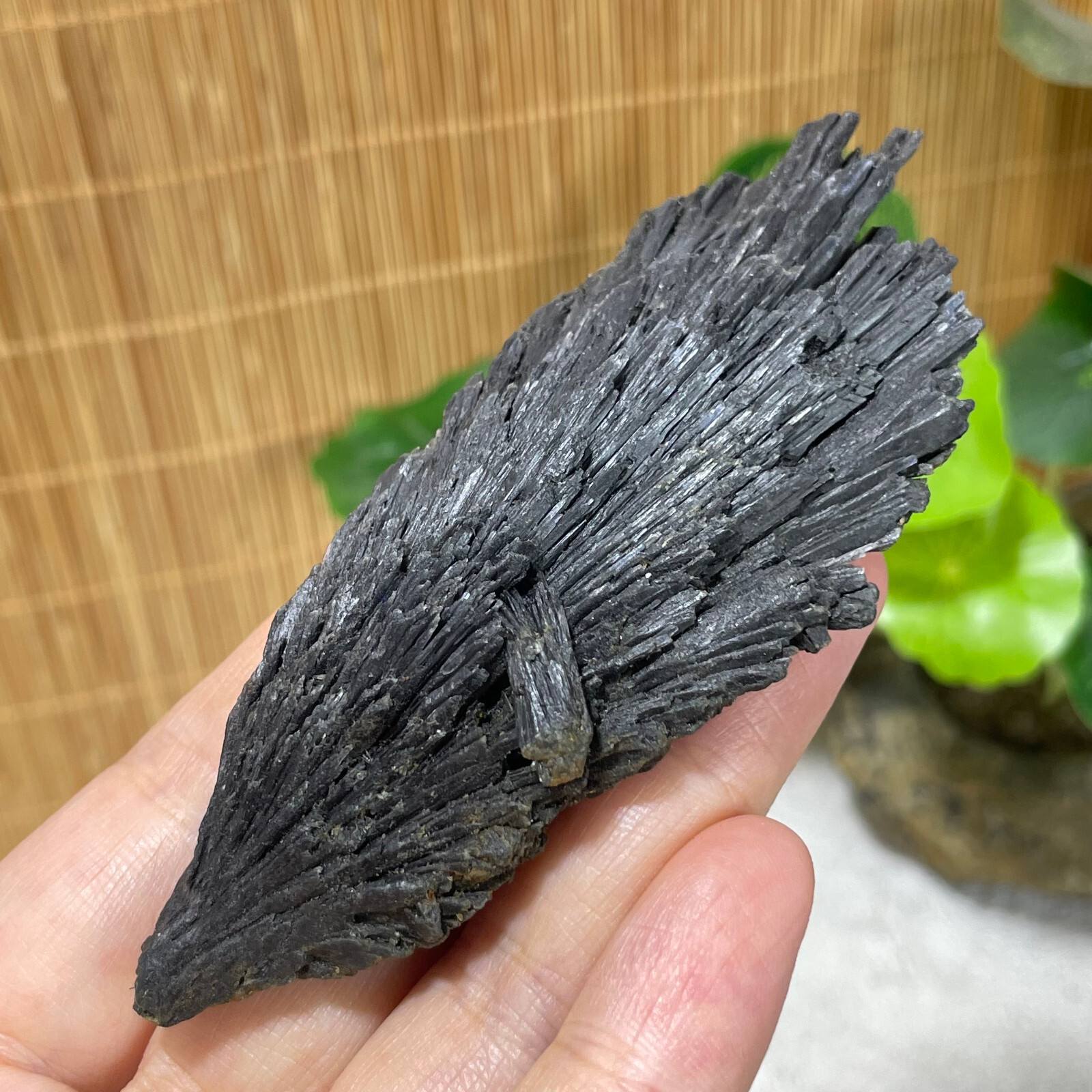 74g Natural Irregular natural black crystal cluster mineral specimen（dian qishi）