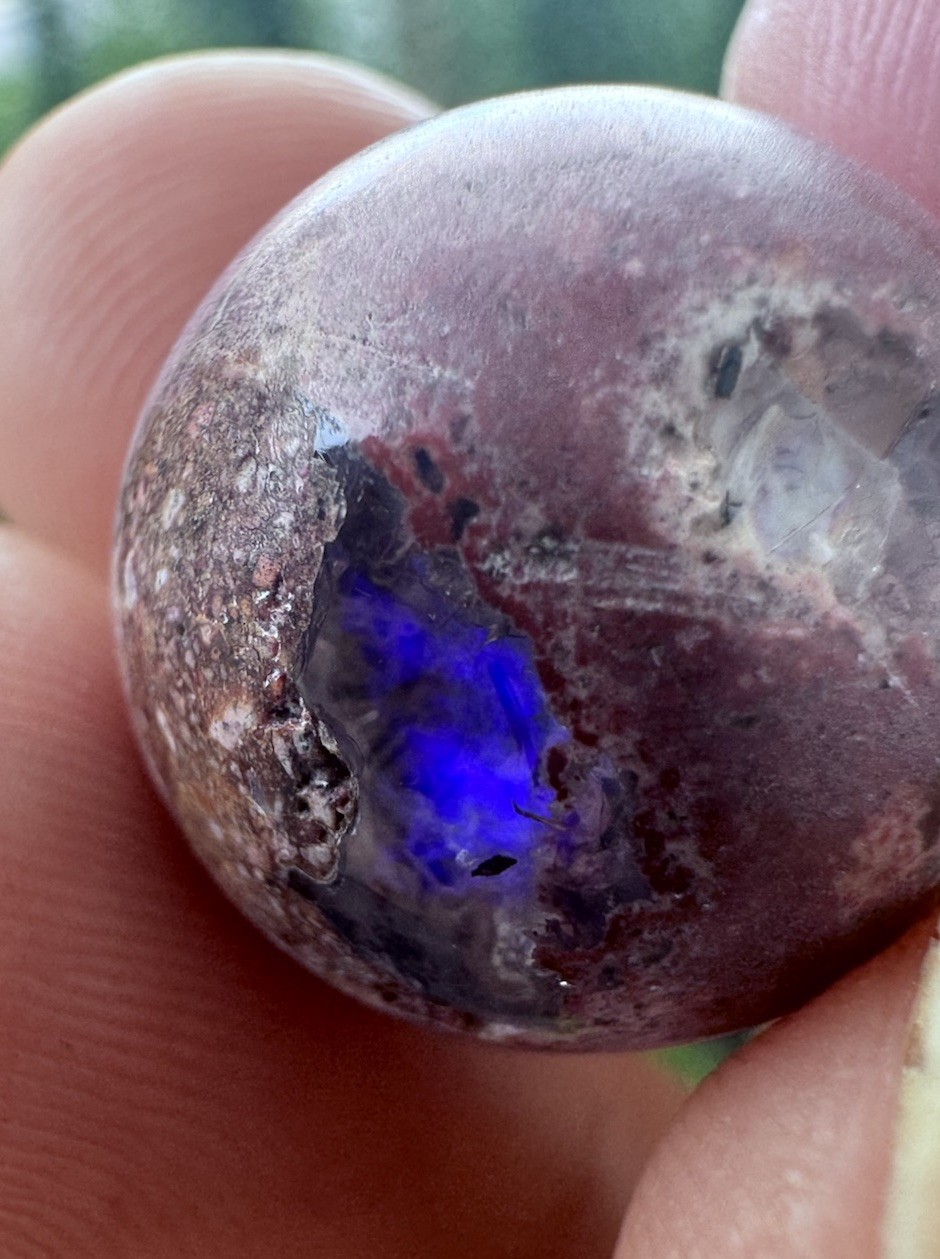 Mexican Cantera Boulder Opal Polished Matrix Sphere Orb Ball 18mm