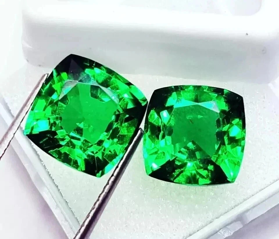 Natural Colombian CERTIFIED Emerald Pair 30 Ct Cushion Cut Matching Gem IGL 6LHF