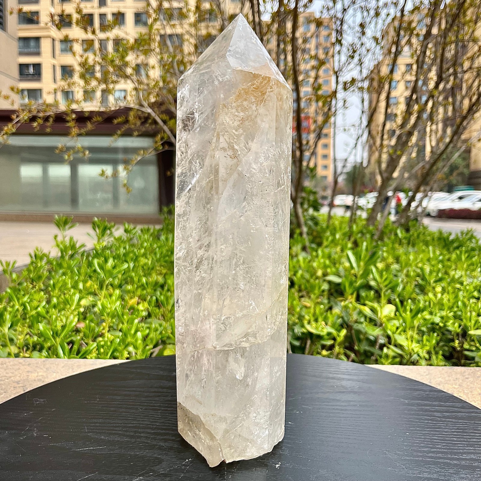 Clear Quartz Crystal Tower Point Home Office Desk Decor Ornament 6.5 lb