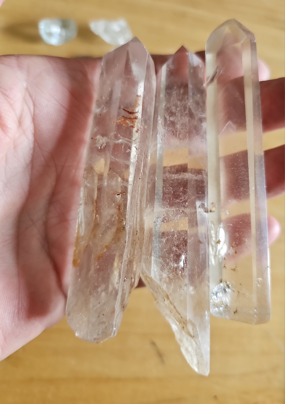 Lot Of 37 Clear & Smoky Quartz Crystals Mixed Different Shapes Sizes Big & Small