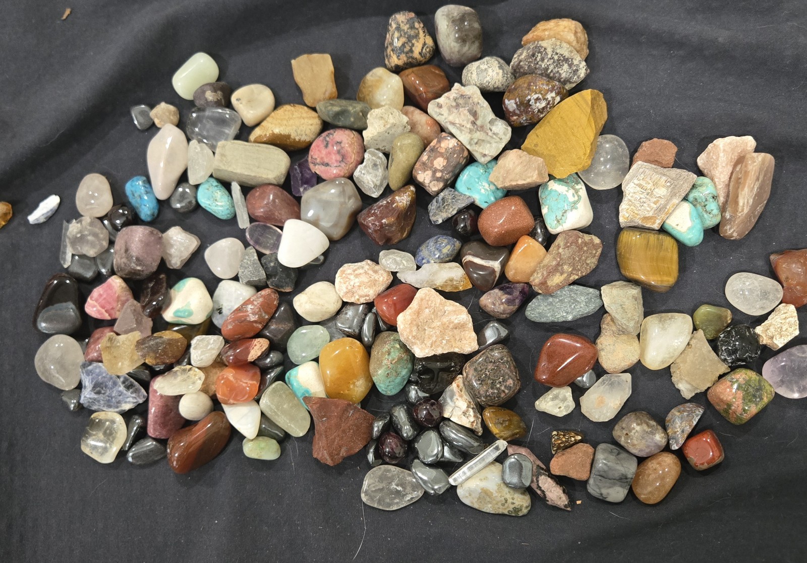 Bulk Natural & Tumbled Crystals Lot (2+ Lbs / 34 oz) Mixed Healing Stones