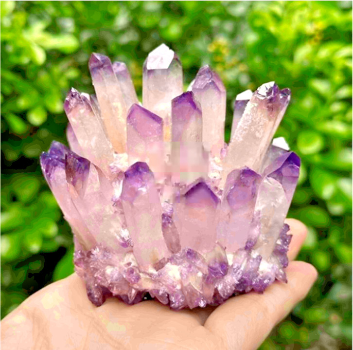 300+g Amethyst Phantom Cluster Healing Mineral Rocks Specimens Purple Crystal
