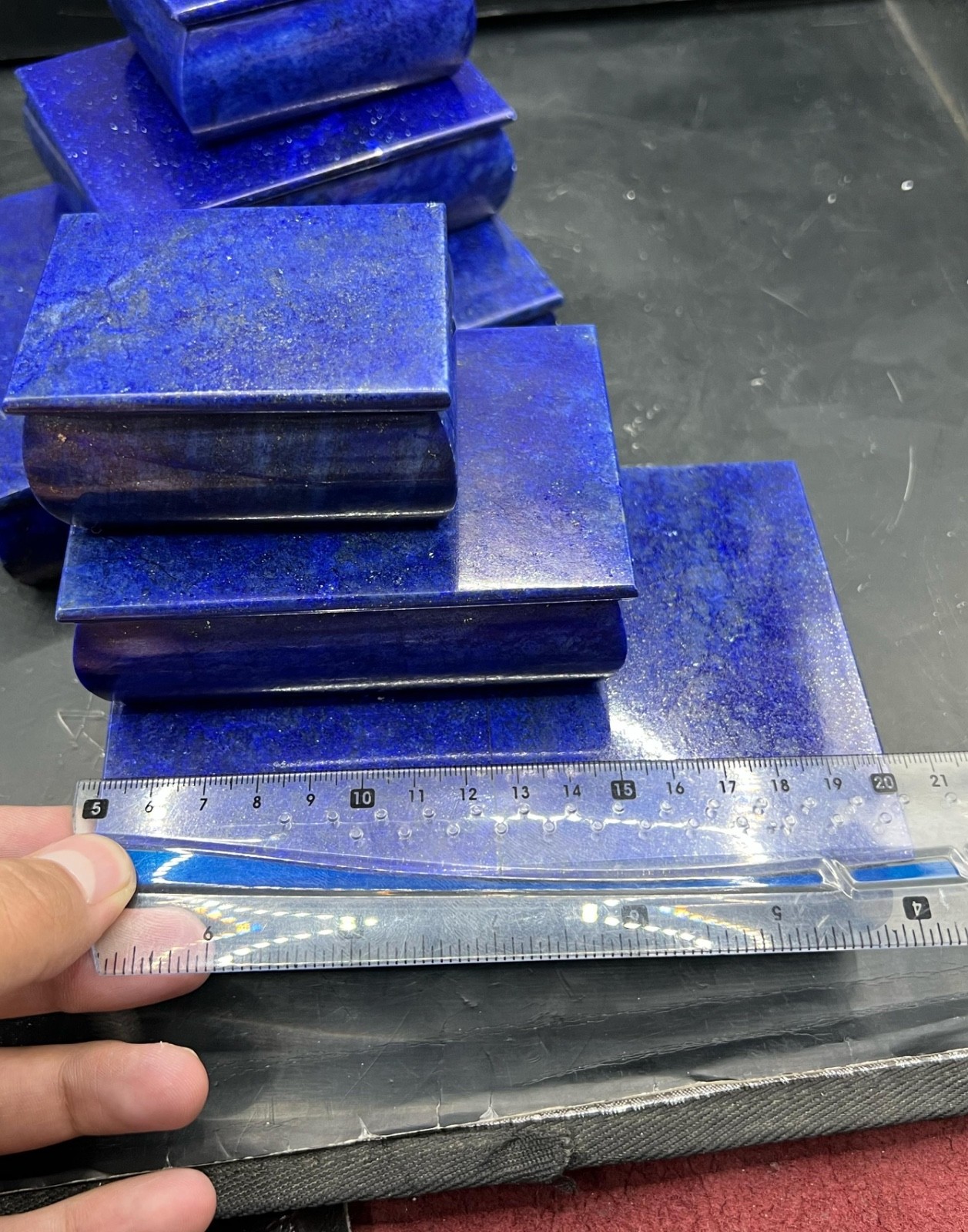 Premium 1.4kg Lapis Lazuli Stone Boxes Set – Natural Afghan Blue Gemstone