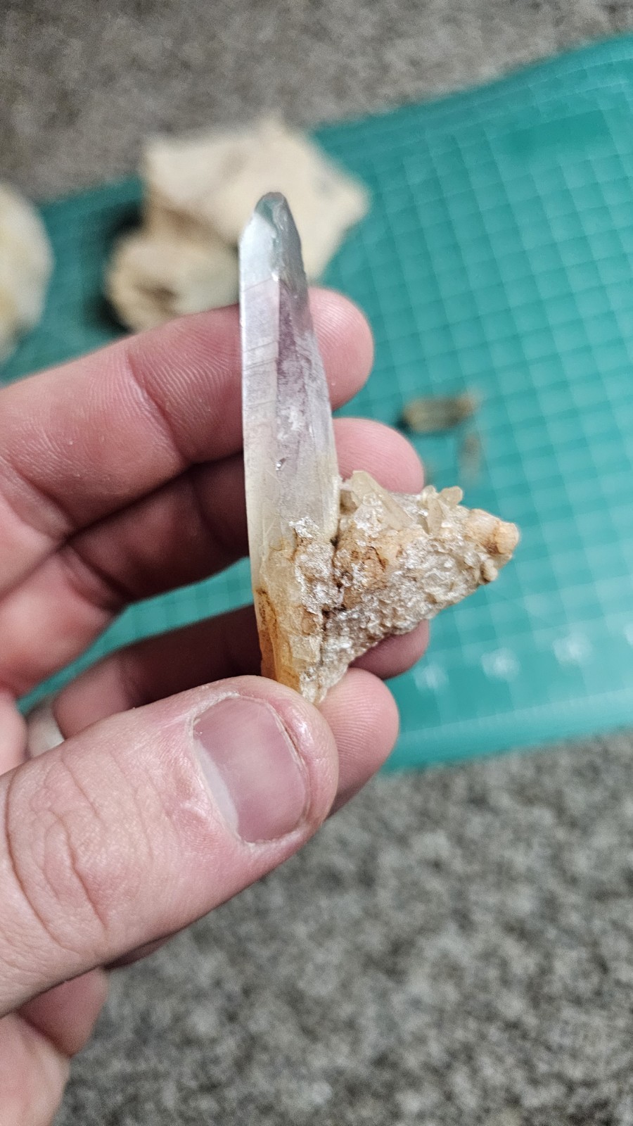 Geode Amethyst Feldspar And Multiple Rare Quartz Points Double Terms