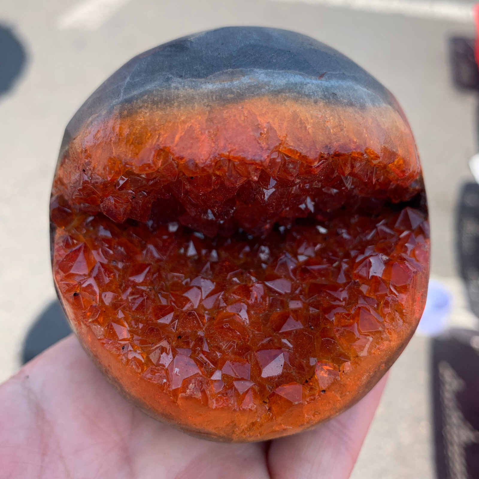 Natural Citrine geode quartz cluster crystal specimen Healing
