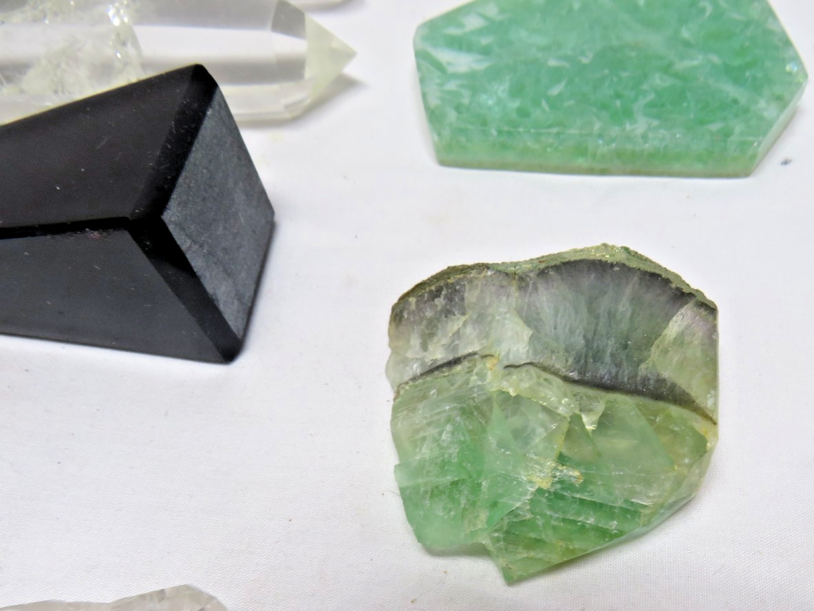 Genuine Natural lot 7 healing stones Tower Point Crystal