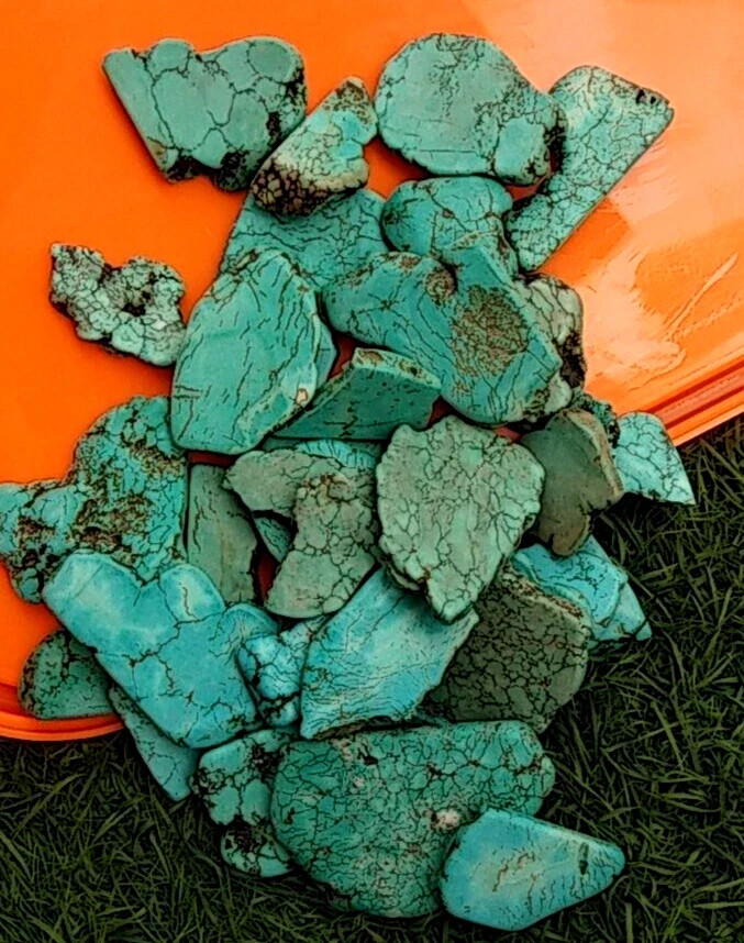 300 Ct+ Certified Arizona Sky Blue Natural Turquoise Slab Loose Gemstone Lot