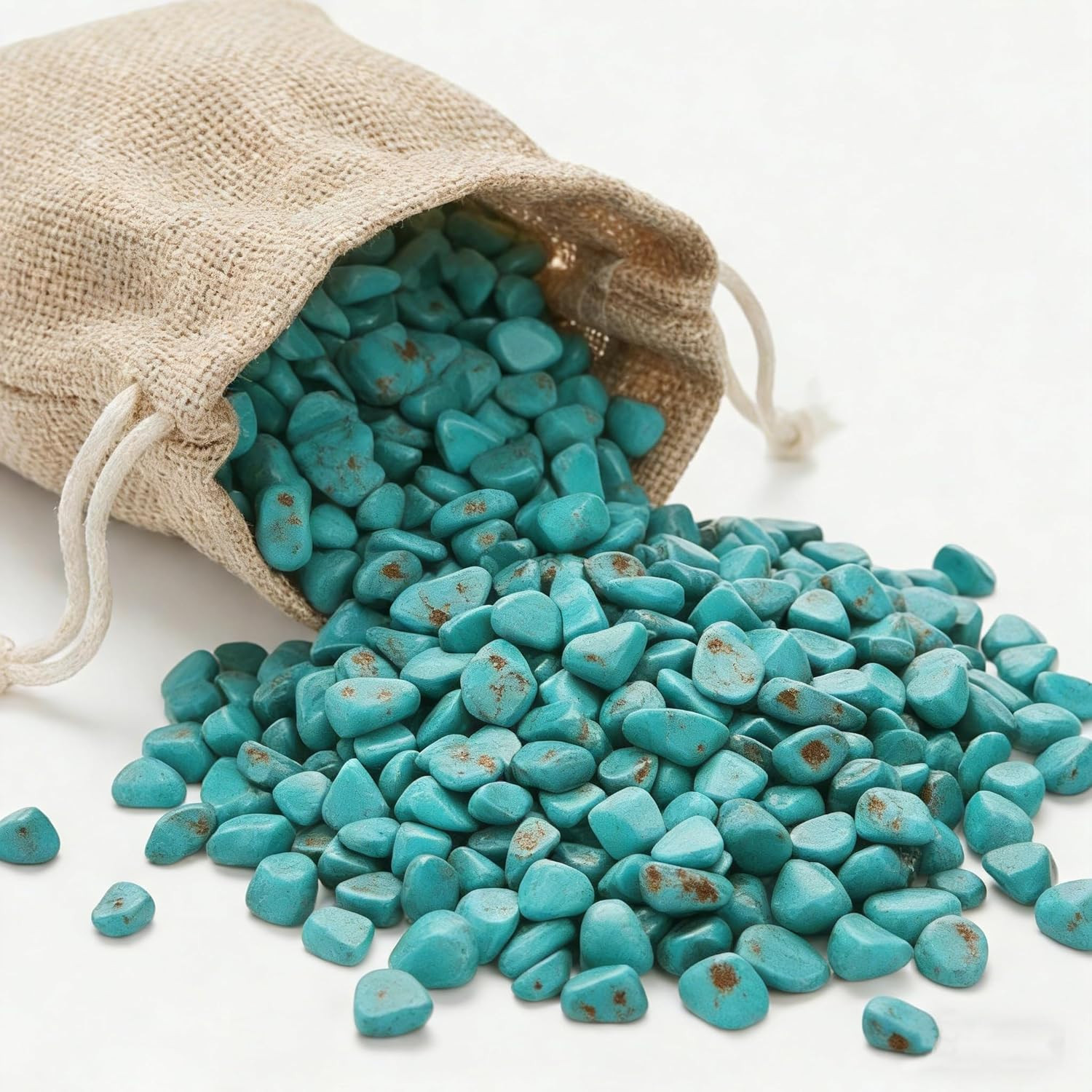 1LB Turquoise Small Tumbled Chips Crushed Stone Bulk Crystal Healing Reiki for O
