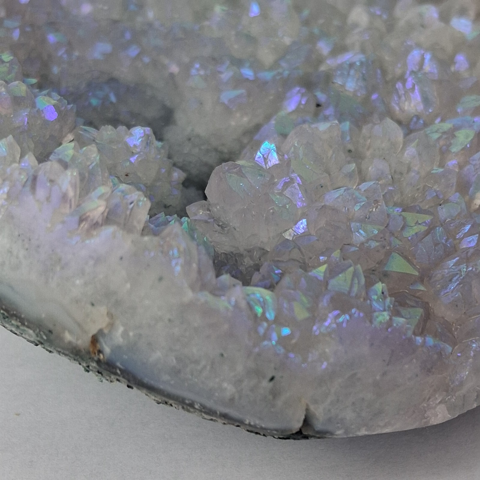 Heart Shaped Angel Aura Quartz Crystal Cluster Natural Rock 7 x 6 in