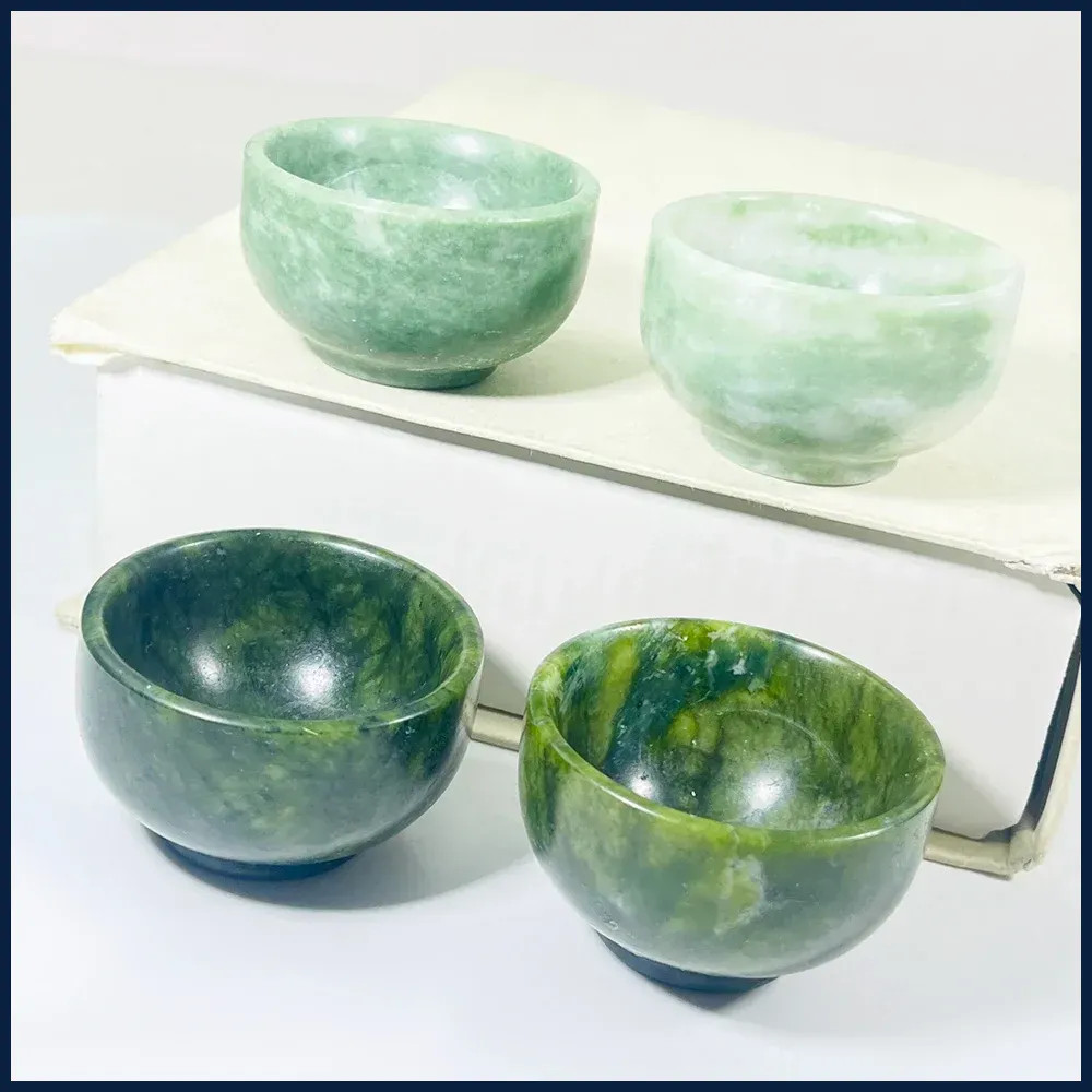 1PC Natural Crystal Jade Bowl,Crystal Cup,Cauliflower Jade Bowl,Natural Crystal
