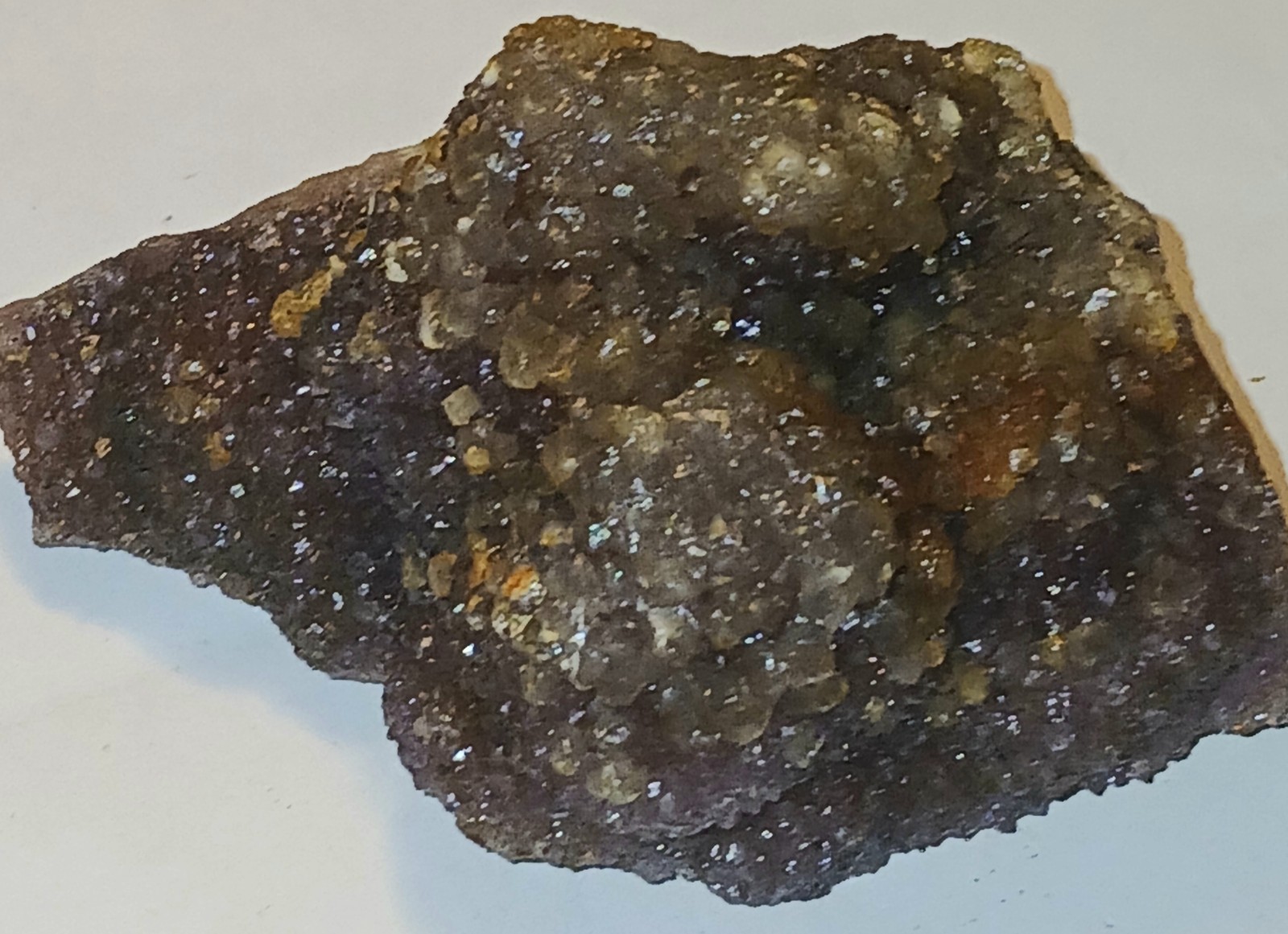 raw, natural dark purple Ferruginous Quartz crystal cluster specimen