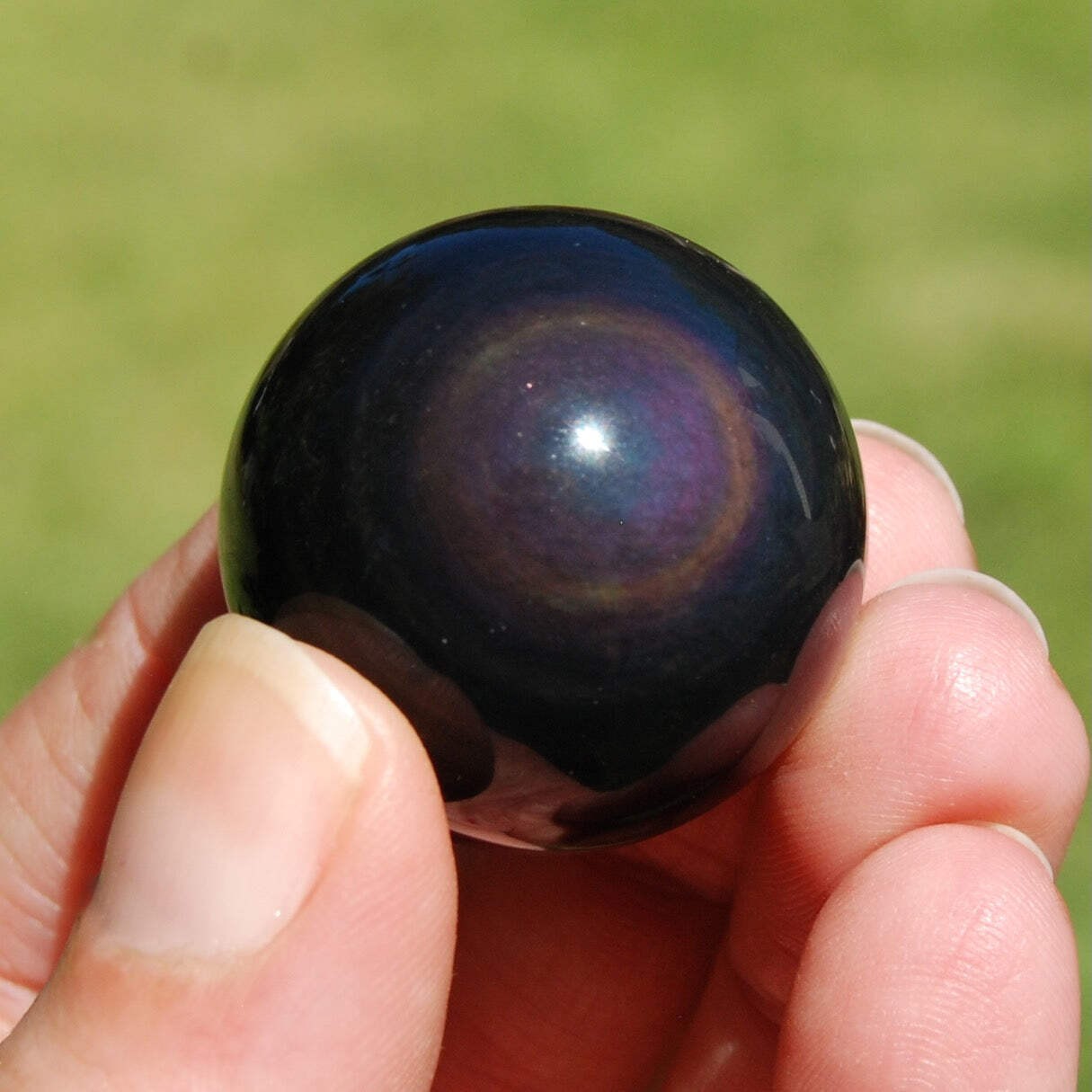 ONE Rainbow Obsidian Crystal Sphere 25mm to 30mm