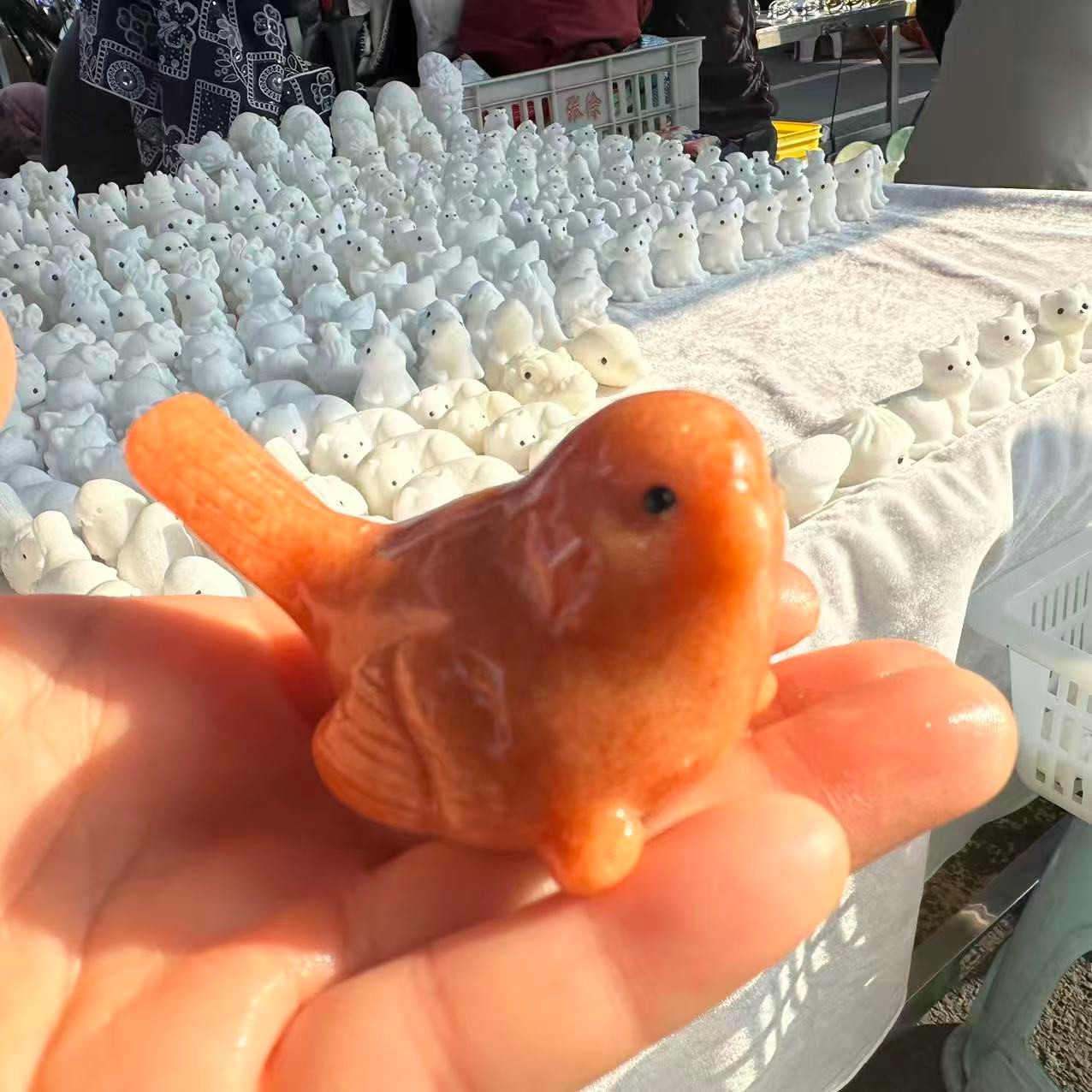 1pc Natural Jade Quartz Carved Bird Skull Crystal Reiki Decor Gift 2.4”