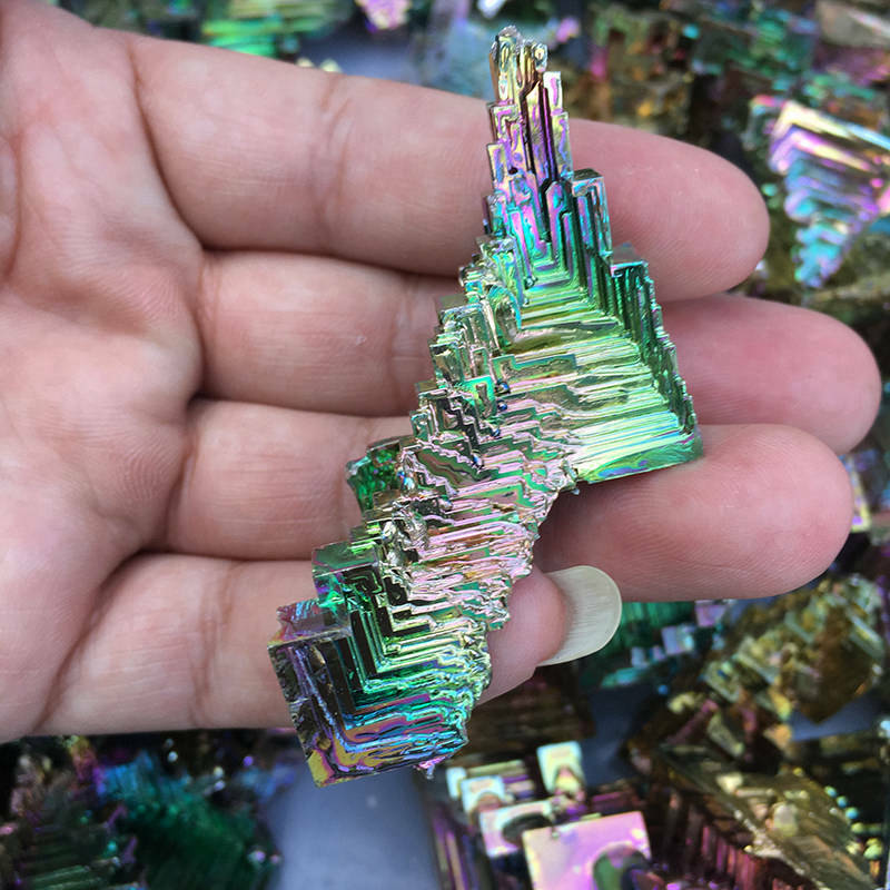Natural Aura Titanium Bismuth Gemstone Rainbow Quartz Crystal Specimens Healing