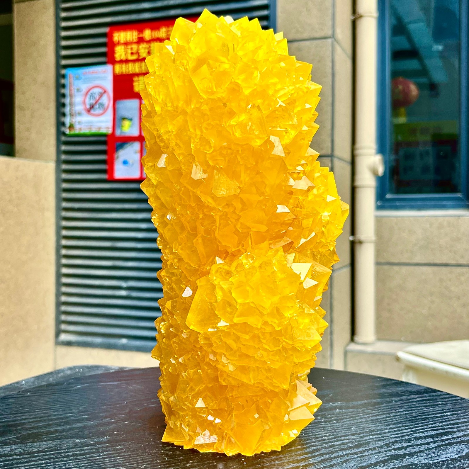 8.03LB Yellow Ghost Phantom Crystal Cluster Flower Raw Crystal Heal Quartz Decor