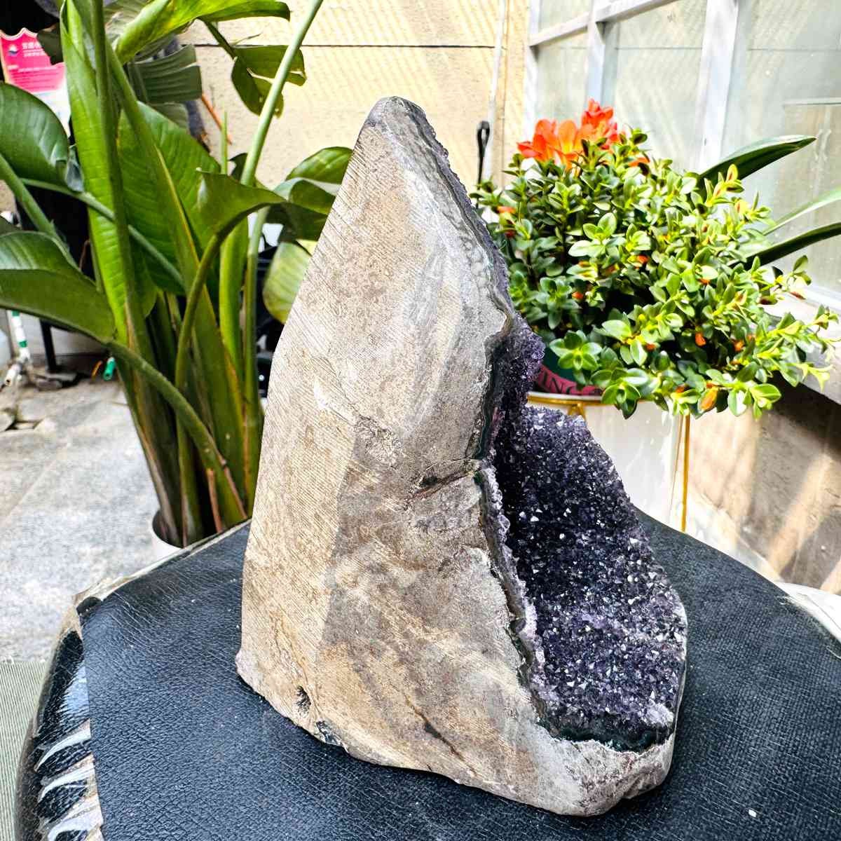 3.28LB Natural Uruguayan Amethyst Cluster Cave Display Specimen Healing