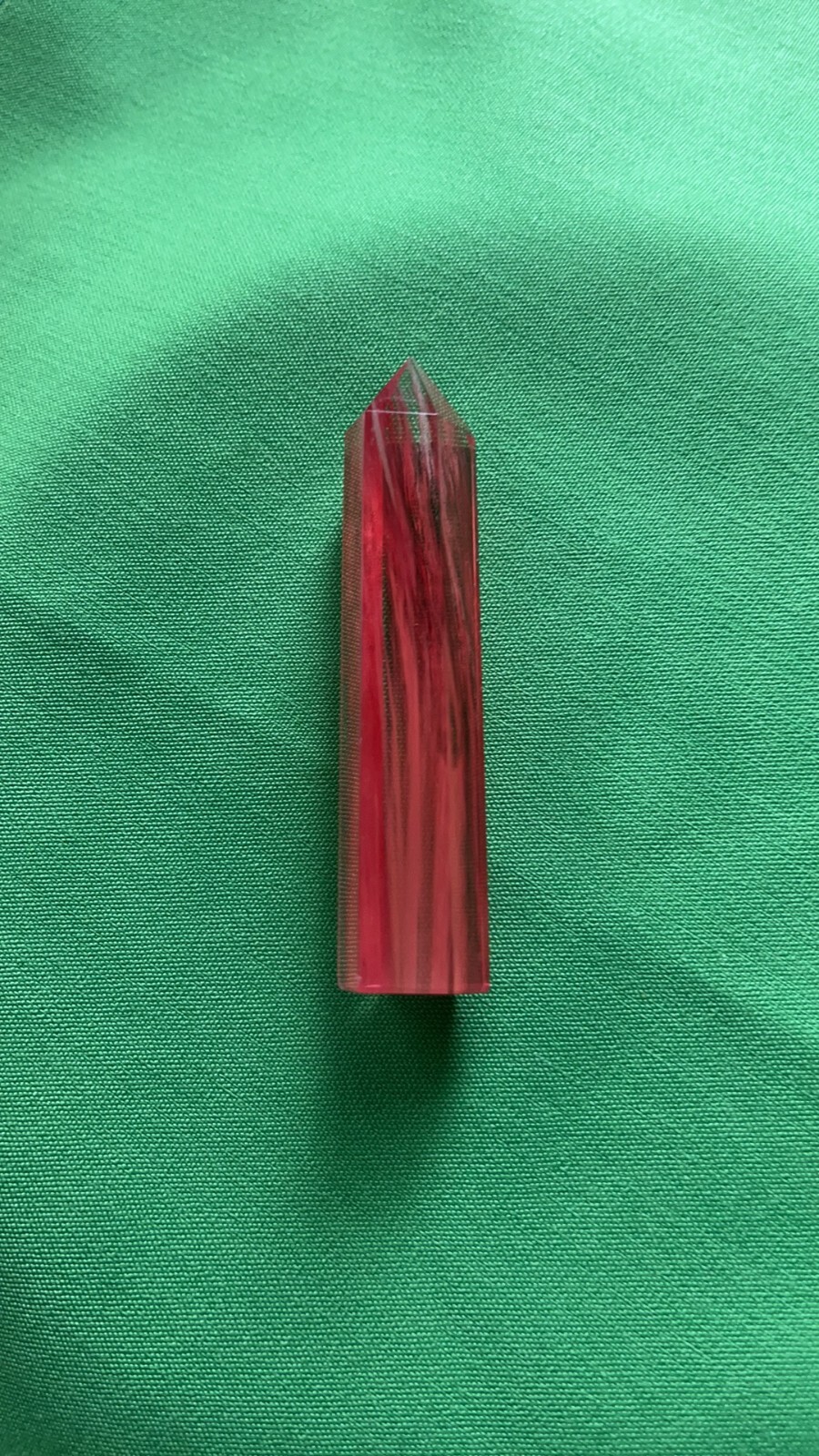 3 ~ 4 inch Red Smelting Quartz Point Obelisk Gemstone Crystal Tower Decoration