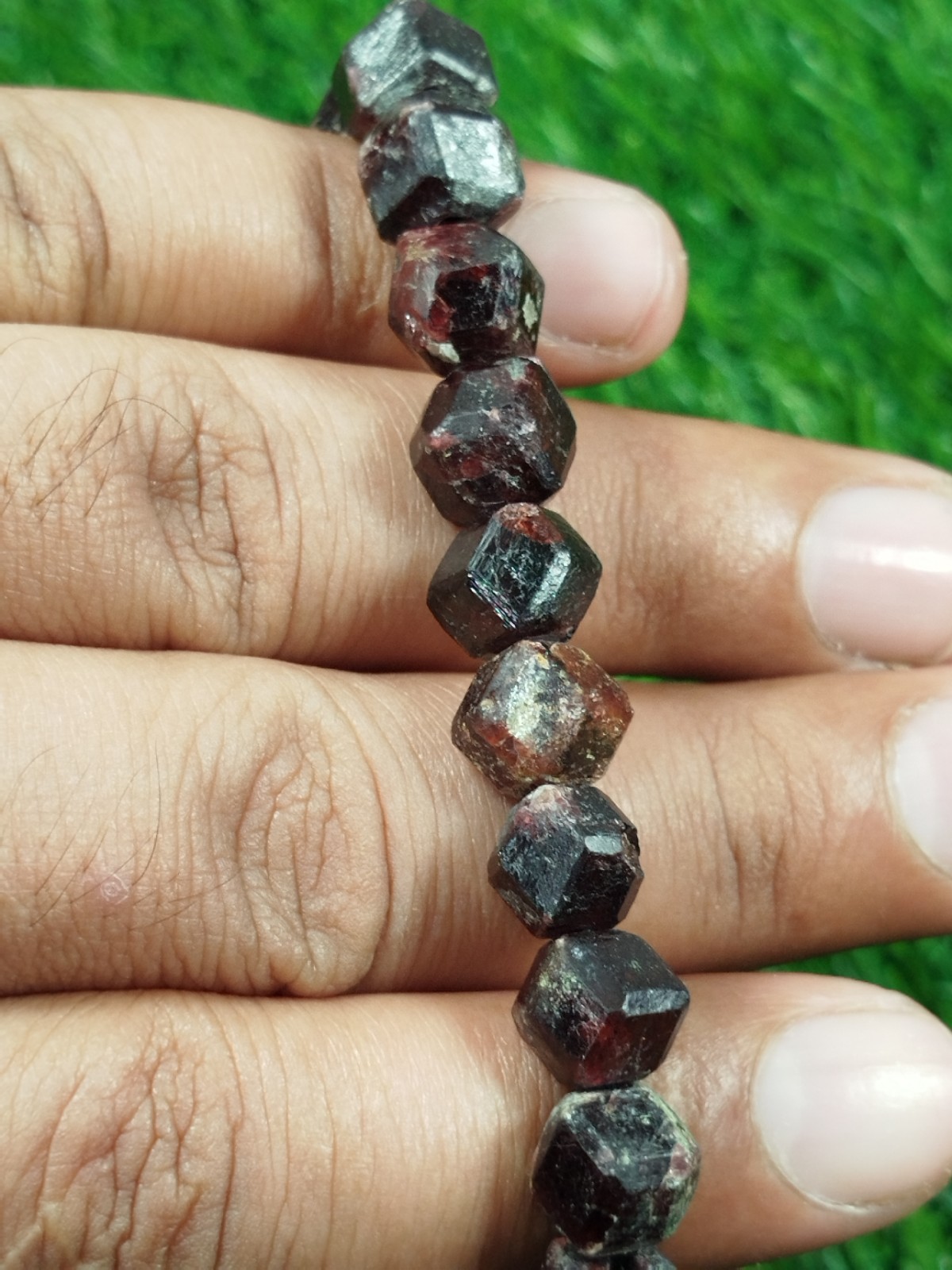 44 Grams Almandine Garnet Stackable Bracelet From Skardu Pakistan