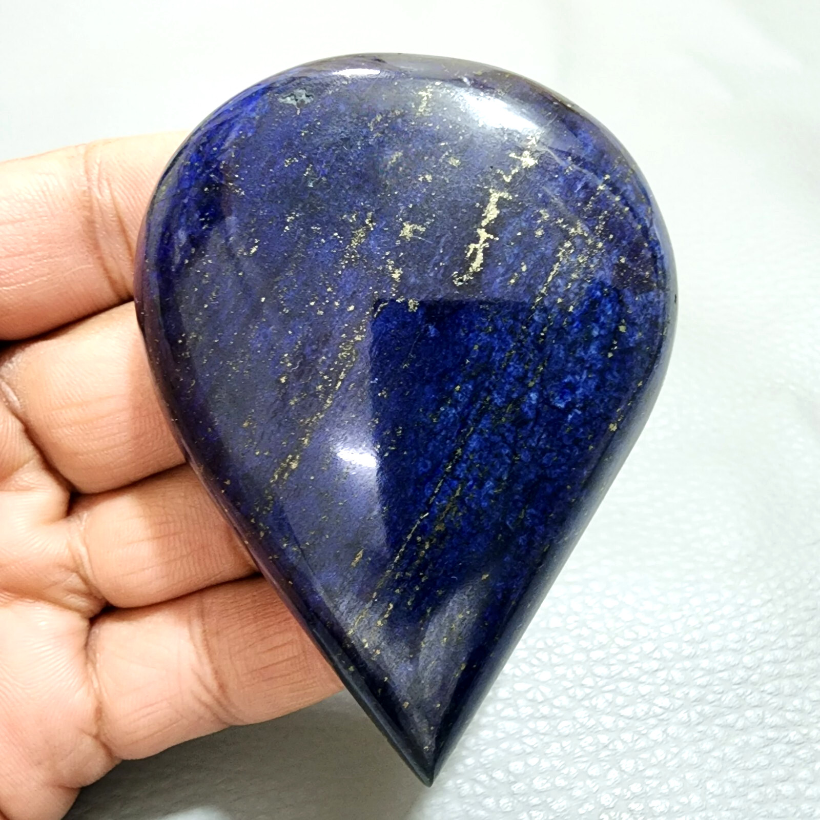 Ultimate Lapis Lazuli Palm Worry Stone Crystal Polished Loose Gemstone 606 Crt