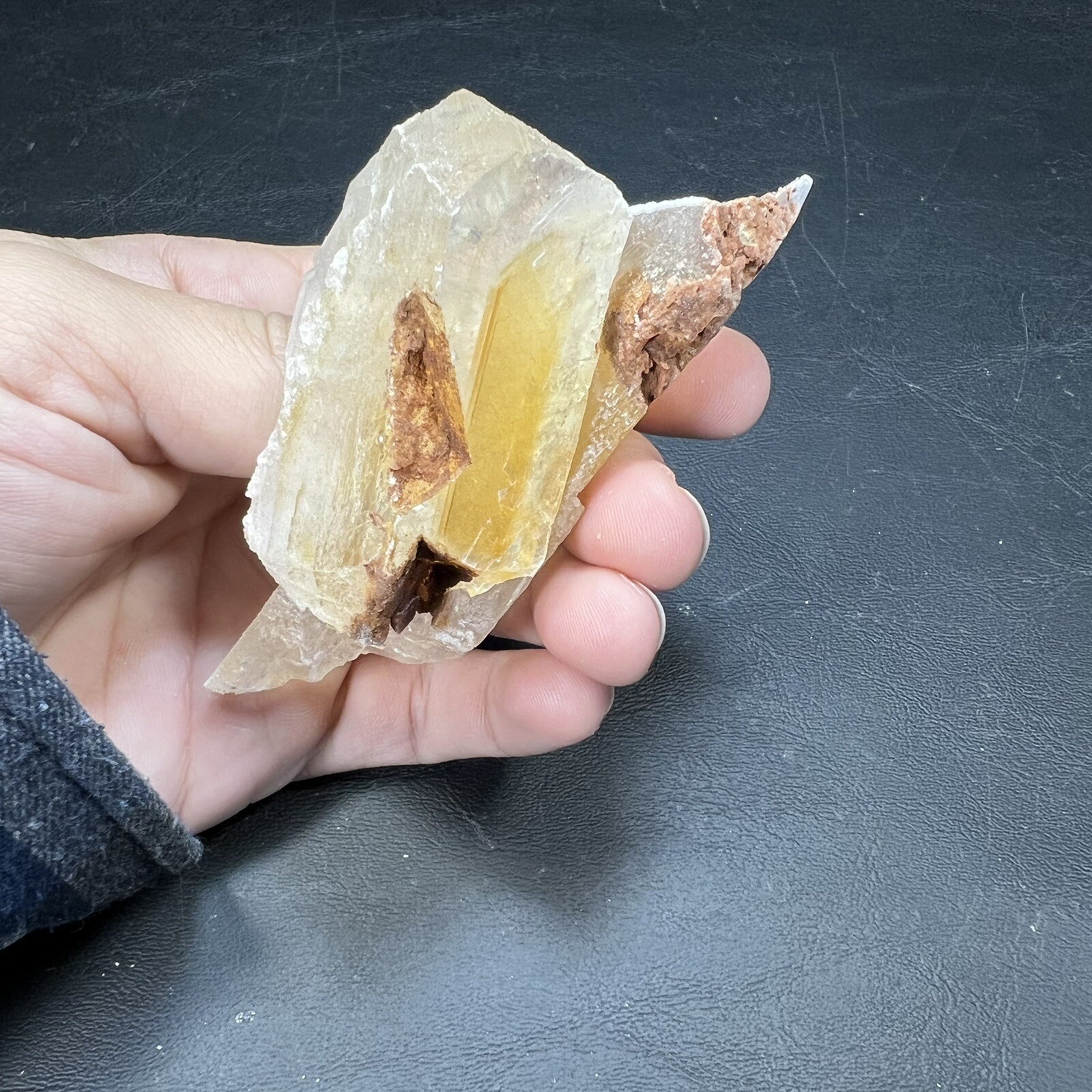Golden Phantom Selenite cluster aka: Gypsum | Utah