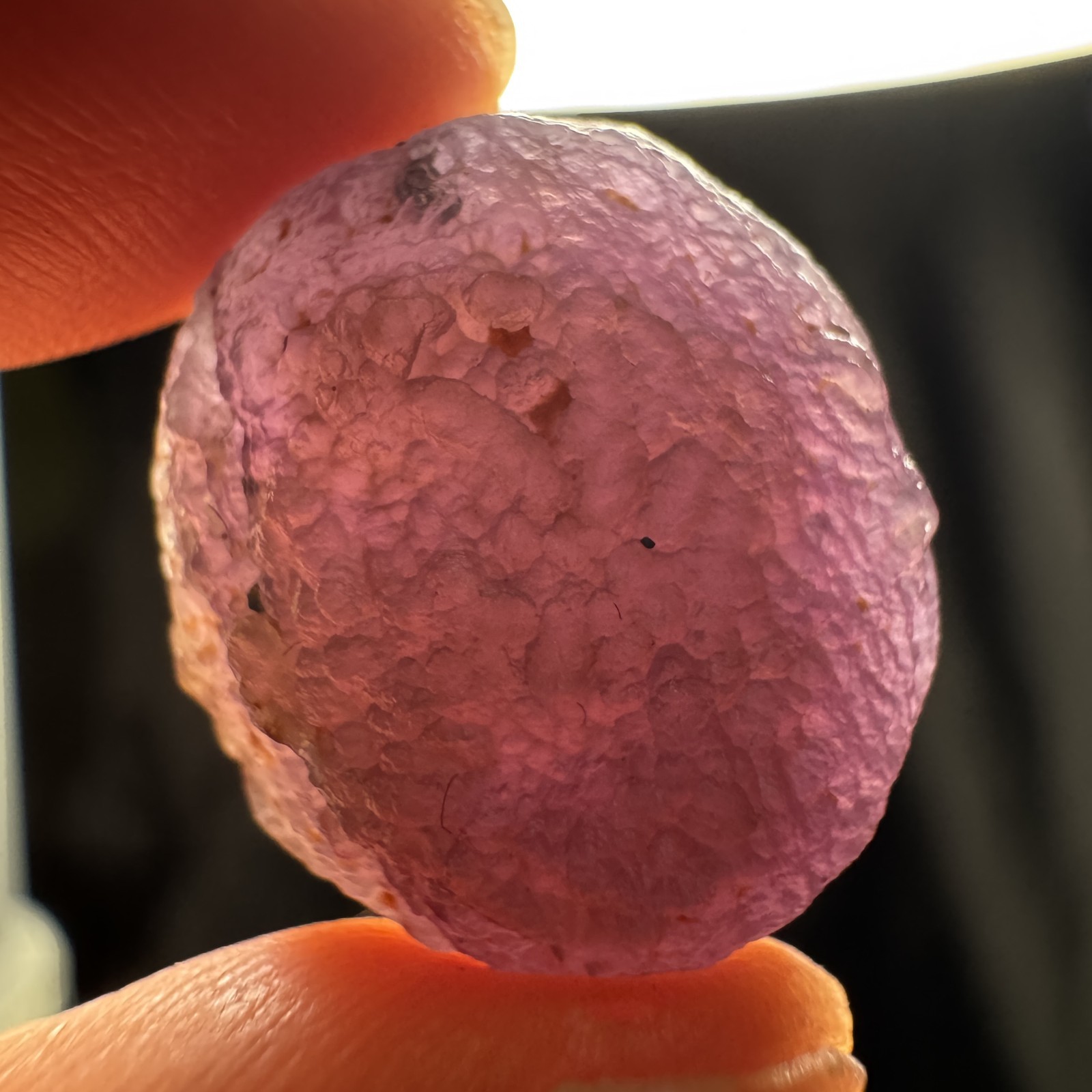 1.8cm/5.7g Raw Alxa Gobi Purple Vein Agate, Mongolia-5400