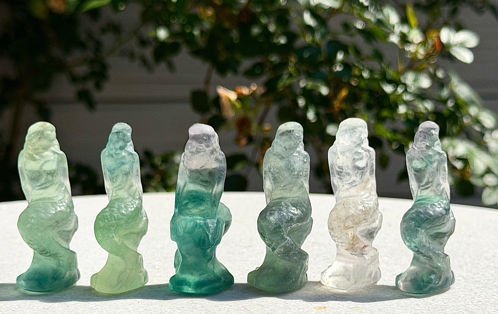 Wholesale Lot 6 Pcs Natural Fluorite Mermaids 7cm crystal Healing Energy