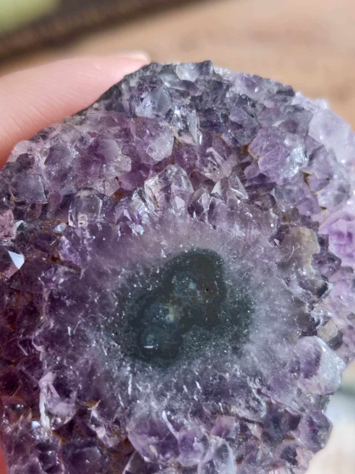 Rare Stalactite Amethyst, Uruguay, Eye Amethyst Zoning Crystal Purple Specimen