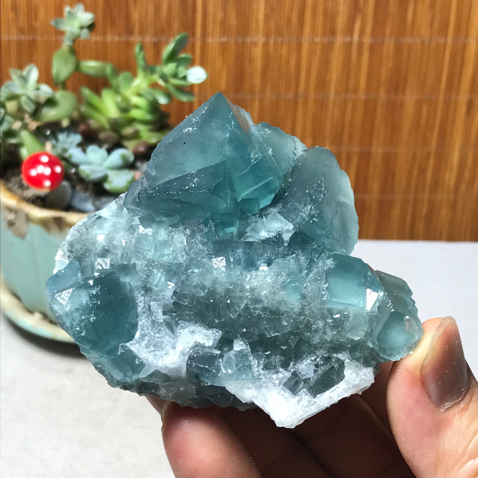 75-67-40mm Rare Natural Green Calcite fluorite Mineral Specimen 221g A6082
