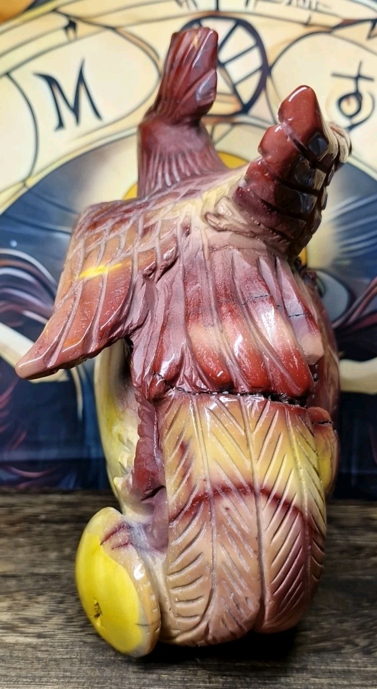 Mookaite Crystal Phoenix Skull – Big Hand Carved 2.46kg Statement Piece