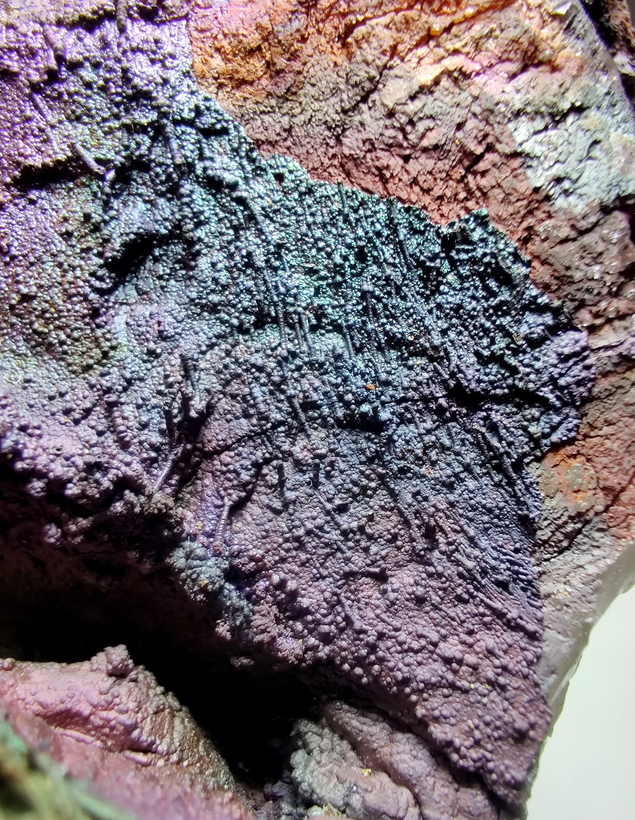 Skittles Hematite on Quartz, very nice. Graves Mountain, Georgia. 145 grams.