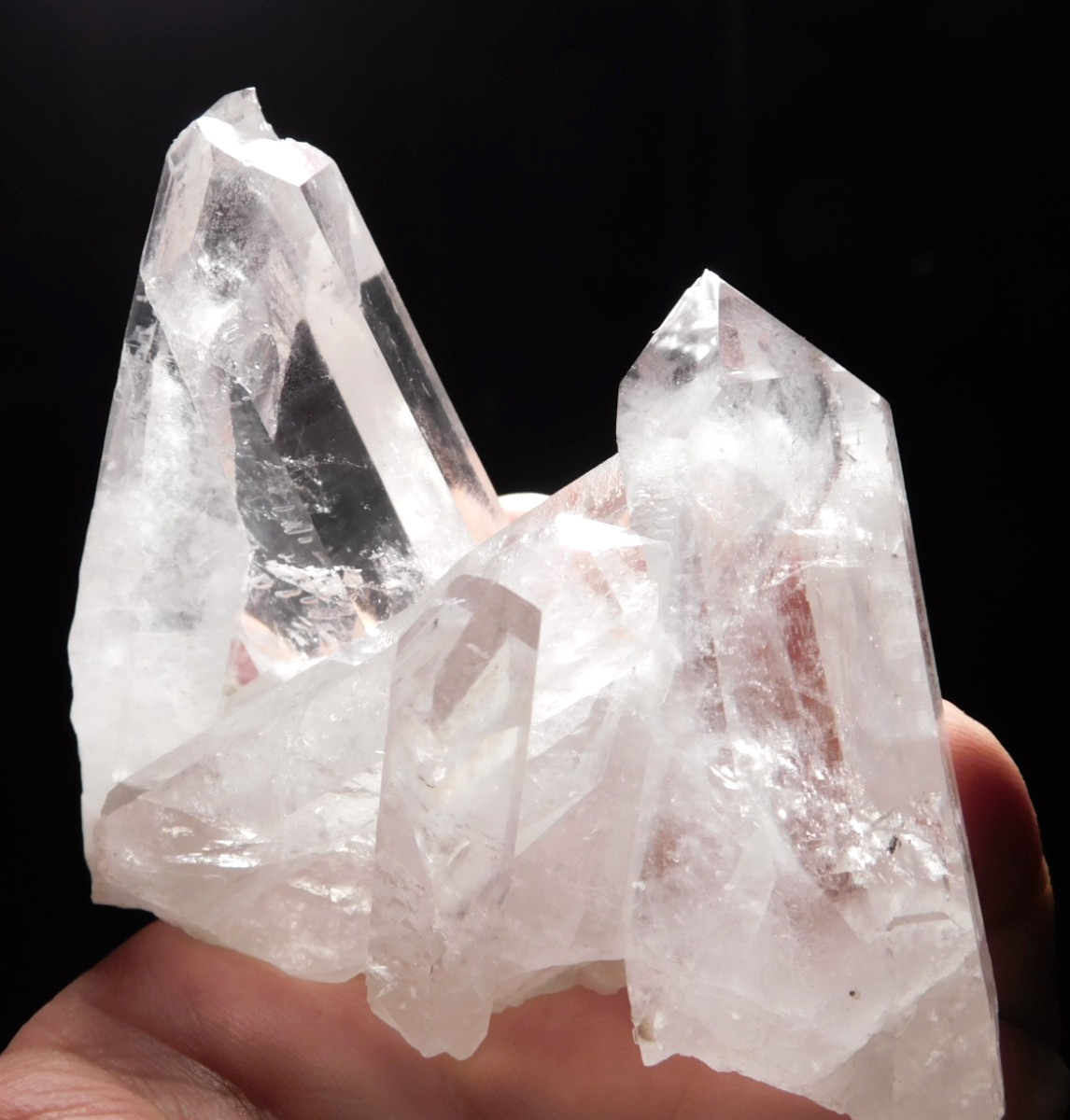 Very Translucent! QUARTZ Crystal Cluster From Brazil 216gr