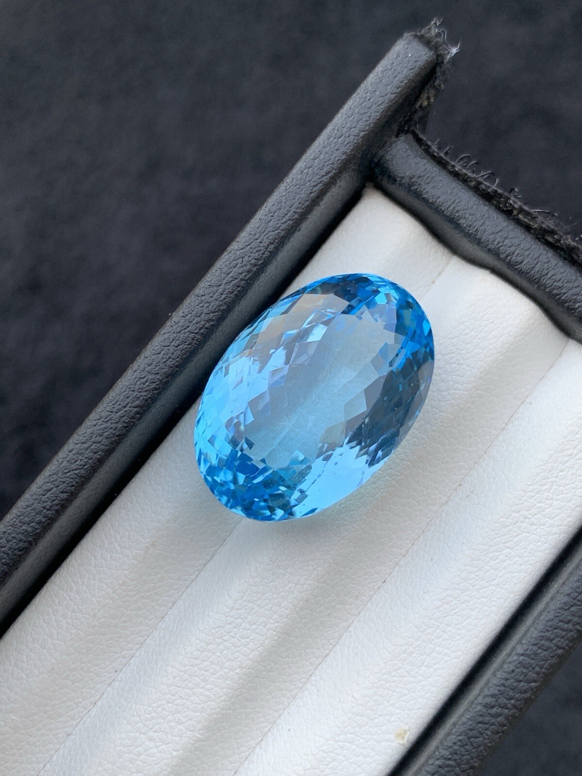 37.50 Carats Swiss Blue Topaz Gemstone,Loupe Clean Beautiful for Ring , Necklace