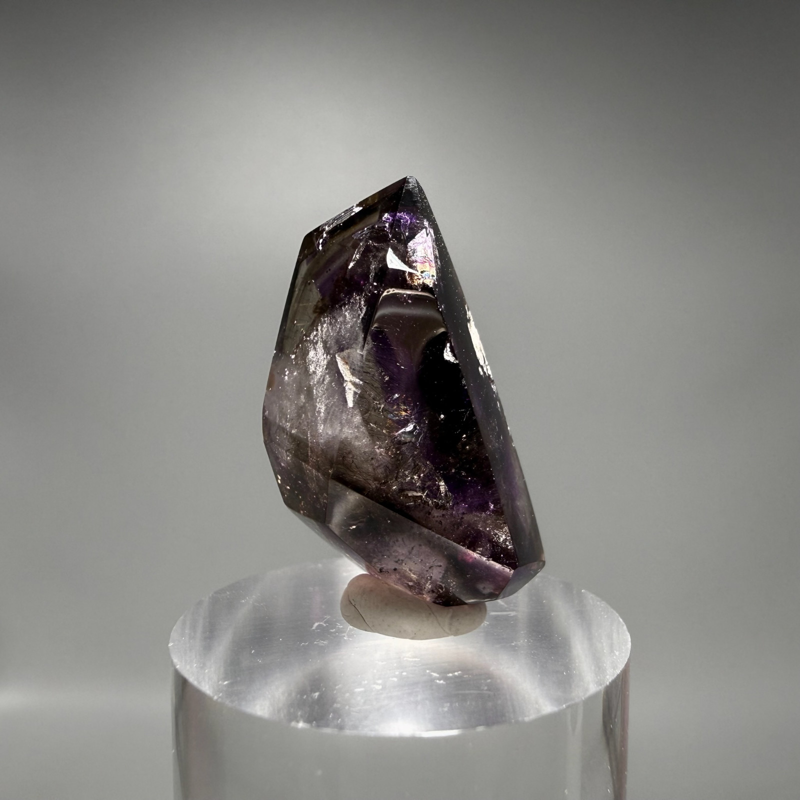 2 Moving Bubbles! RARE White Phantom Grape Jelly Elestial Smoky Amethyst Enhydro