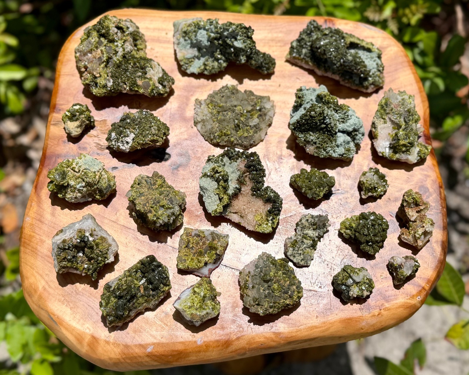 Natural Epidote with Quartz Crystal Clusters – Fairy Forest Quartz Minerals