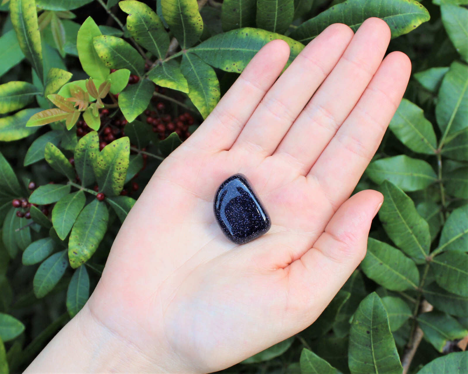 3 Goldstone Tumbled Stones: 1 Each Blue, Red & Green (Premium Quality ‘A’ Grade)