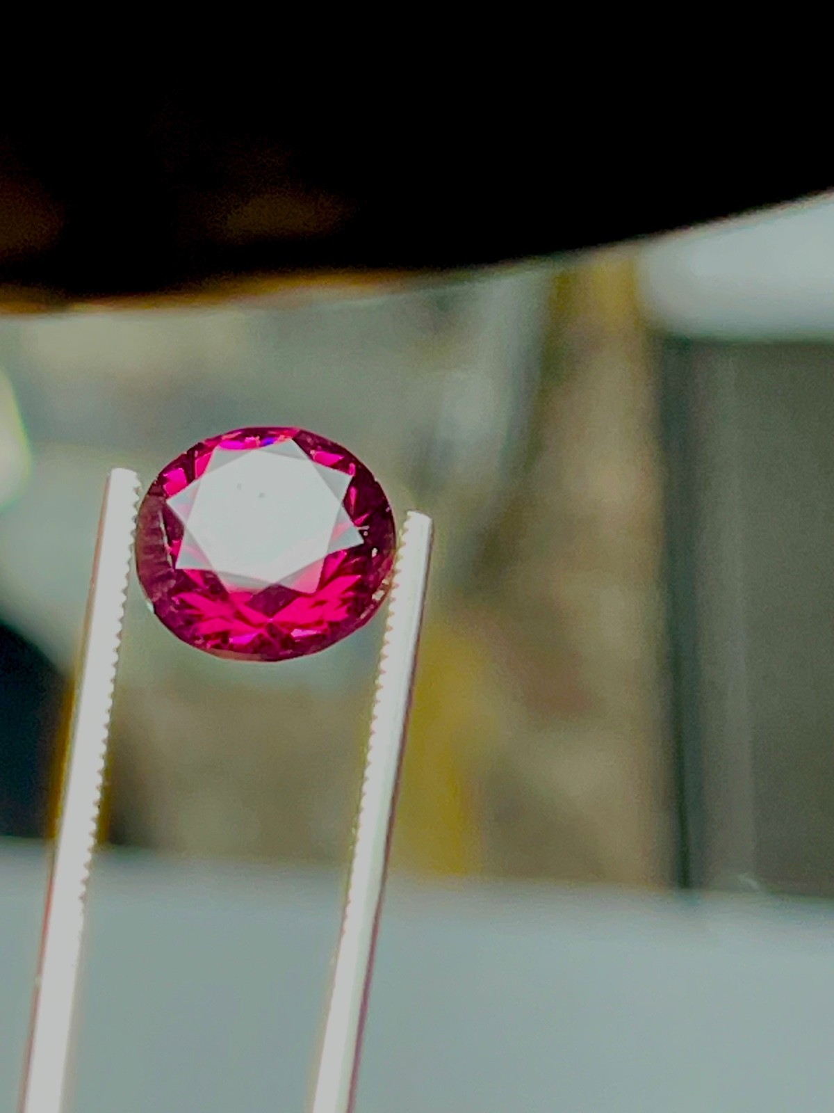 2.19ct AAA Vivid Montana Raspberry Pink rhodolite garnet precision cut