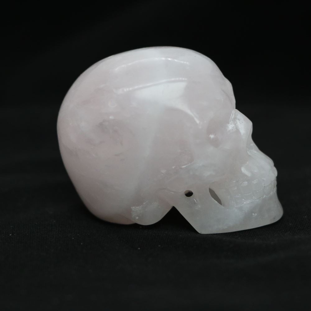 2″ ROSE QUARTZ CRYSTAL Carved Crystal Skull Realistic Healing Randomly Send 1pc