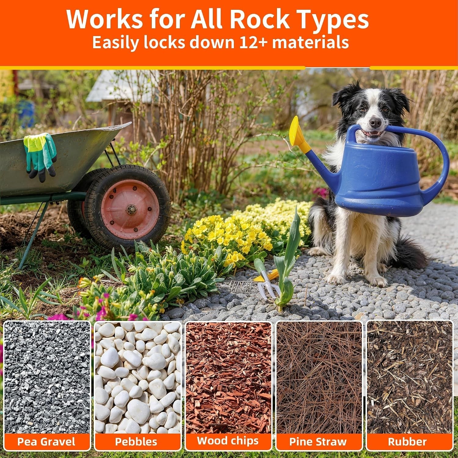 32 Oz Non-Toxic Landscaping Rock Glue – Fast-Drying Stone Adhesive & Stabilizer