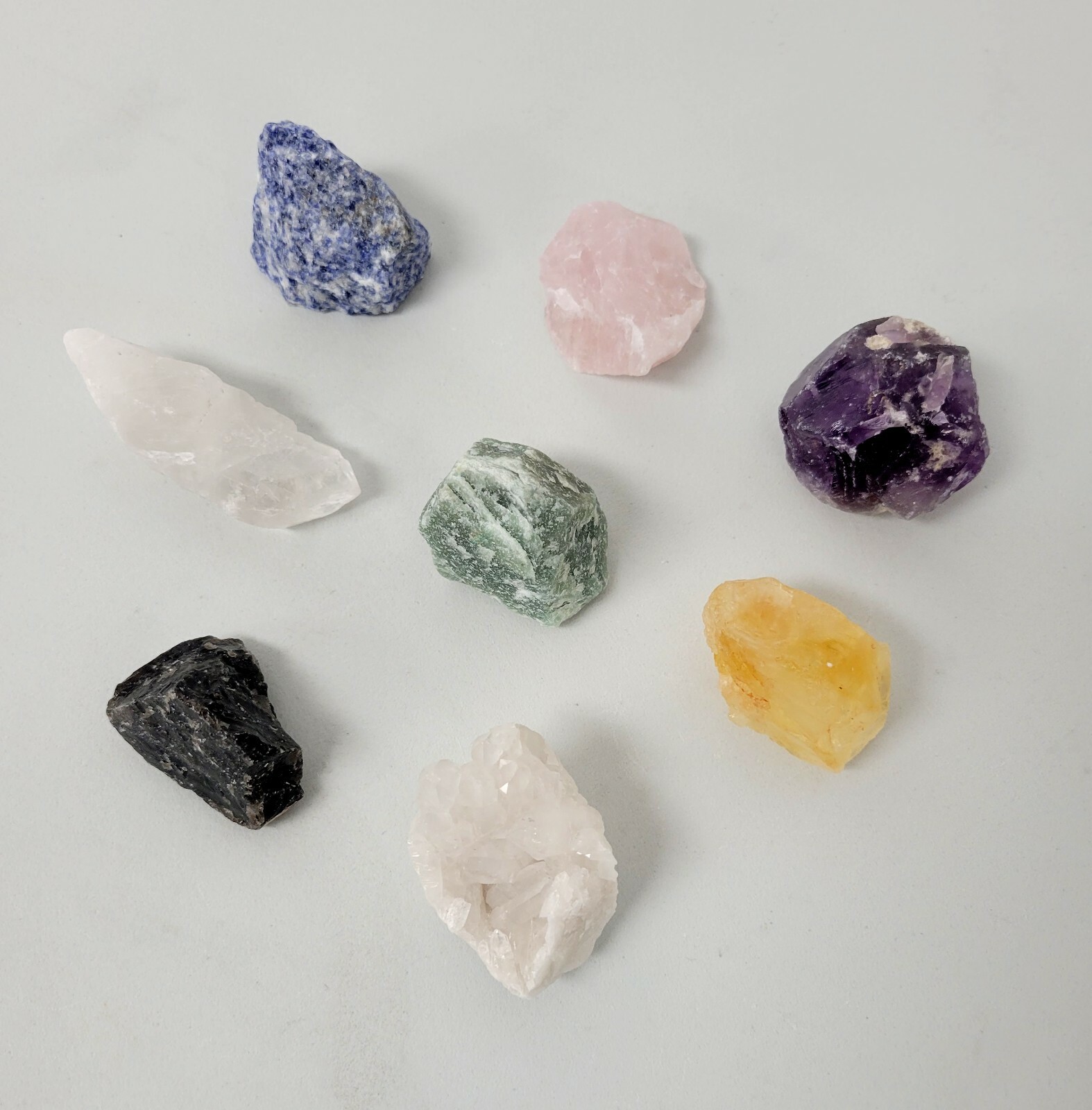 QUARTZ CRYSTALS SET – Assorted Mix Natural Gemstones – Rough Stones Mixed Lot