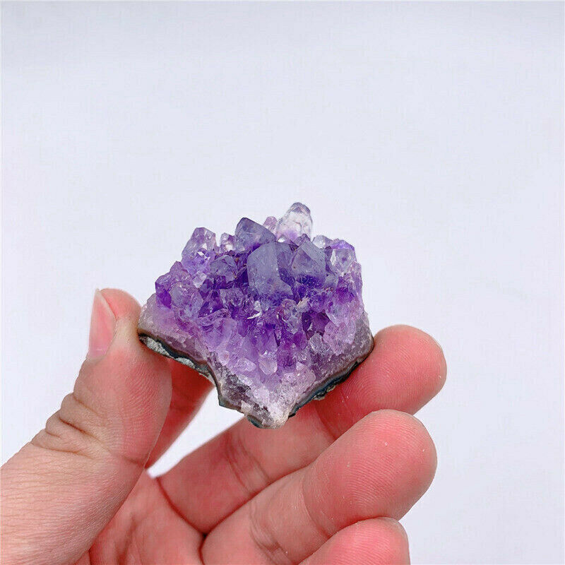 Natural Quartz Crystal Cluster Amethyst Geode Druzy Rough Stone Specimen Healing