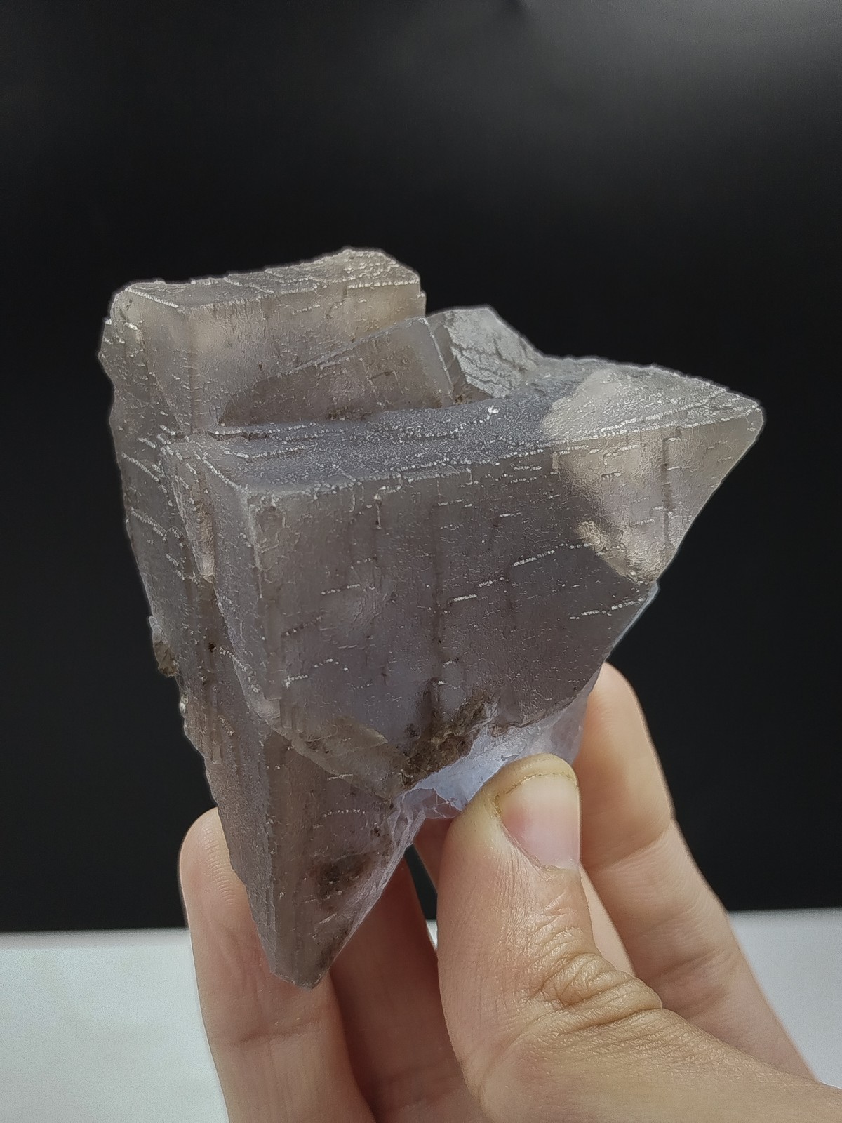 230g Natural Cubic Blue Phantom Fluorite Crystal Mineral Specimen