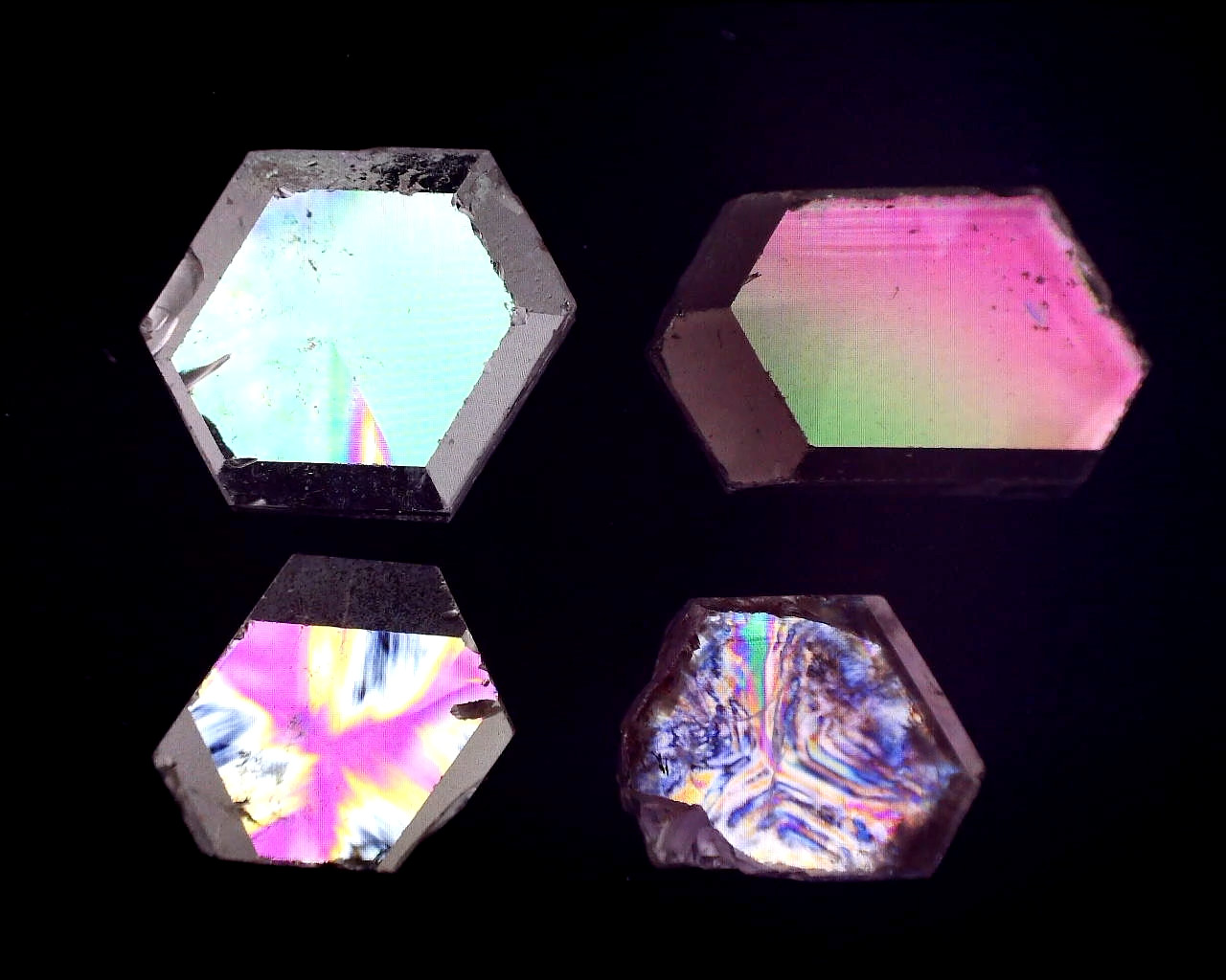 Snellius Minerals Quartz Slice Variety Pack (Citrine, Smoky, Amethyst, Rock) QV1