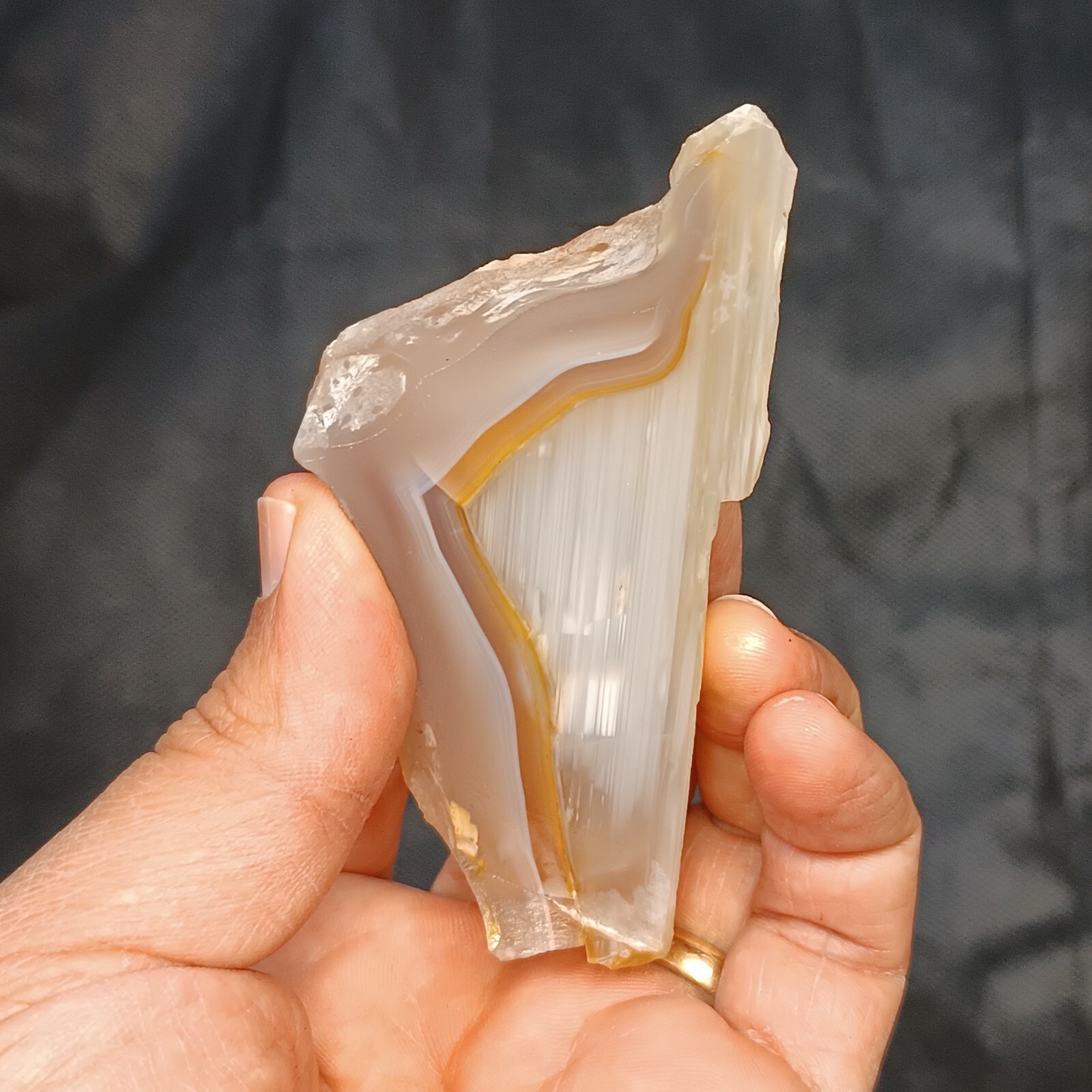 165g/0.36 lb turkish waterline agate stone rough, customs duty included