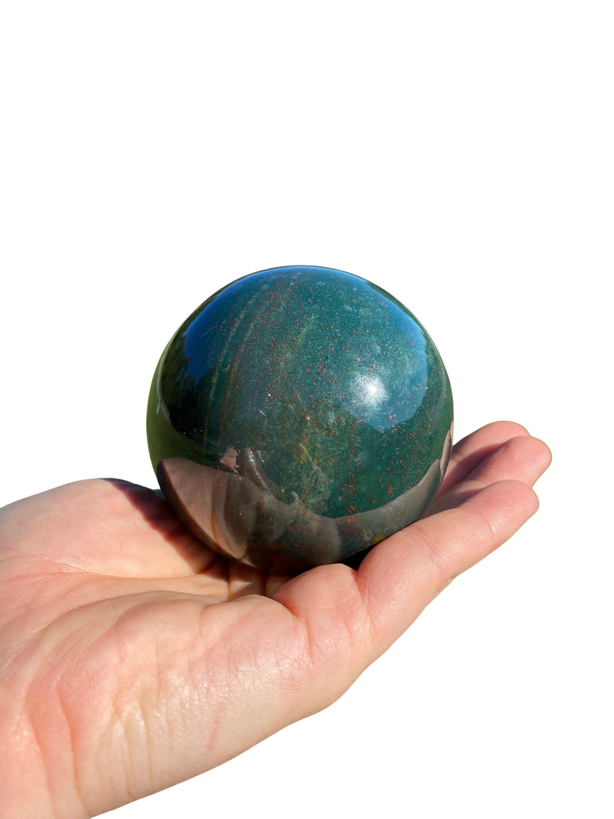 Bloodstone Sphere, Natural Bloodstone from India