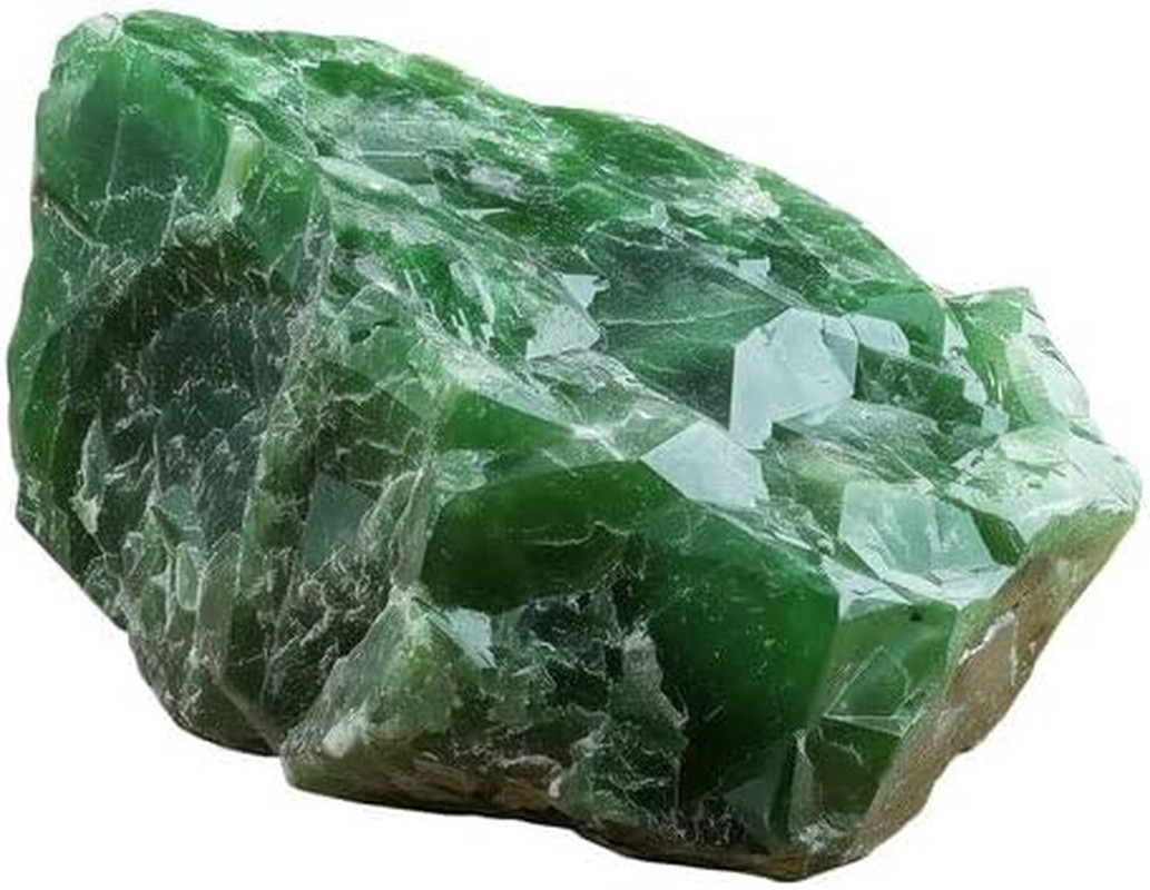 Green Jade Raw Crystals – Large 1.25-2.0” Natural Healing Stones for Luck, Prosp