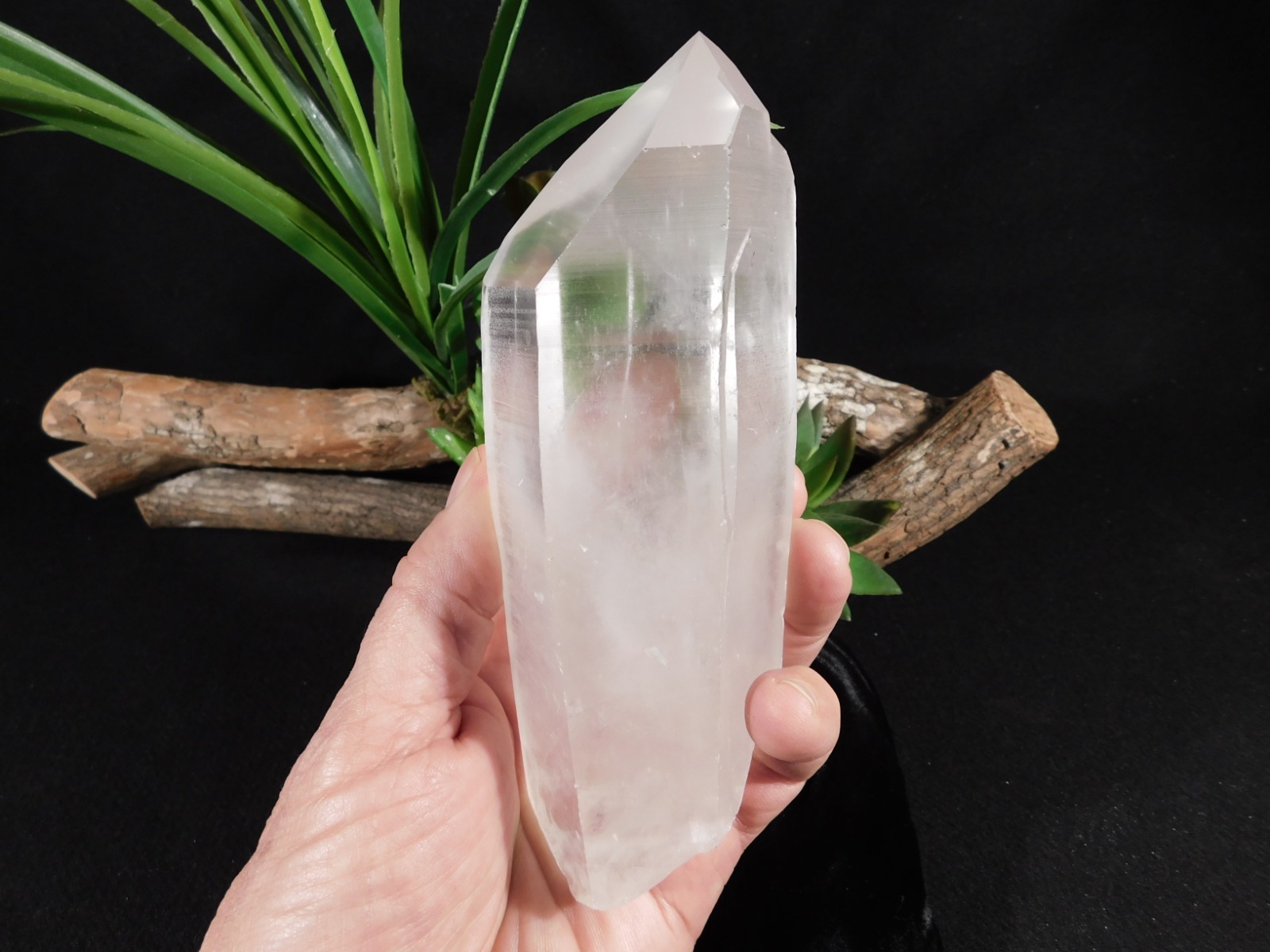 Big! Semi Translucent LEMURIAN Quartz Crystal From Brazil 710gr