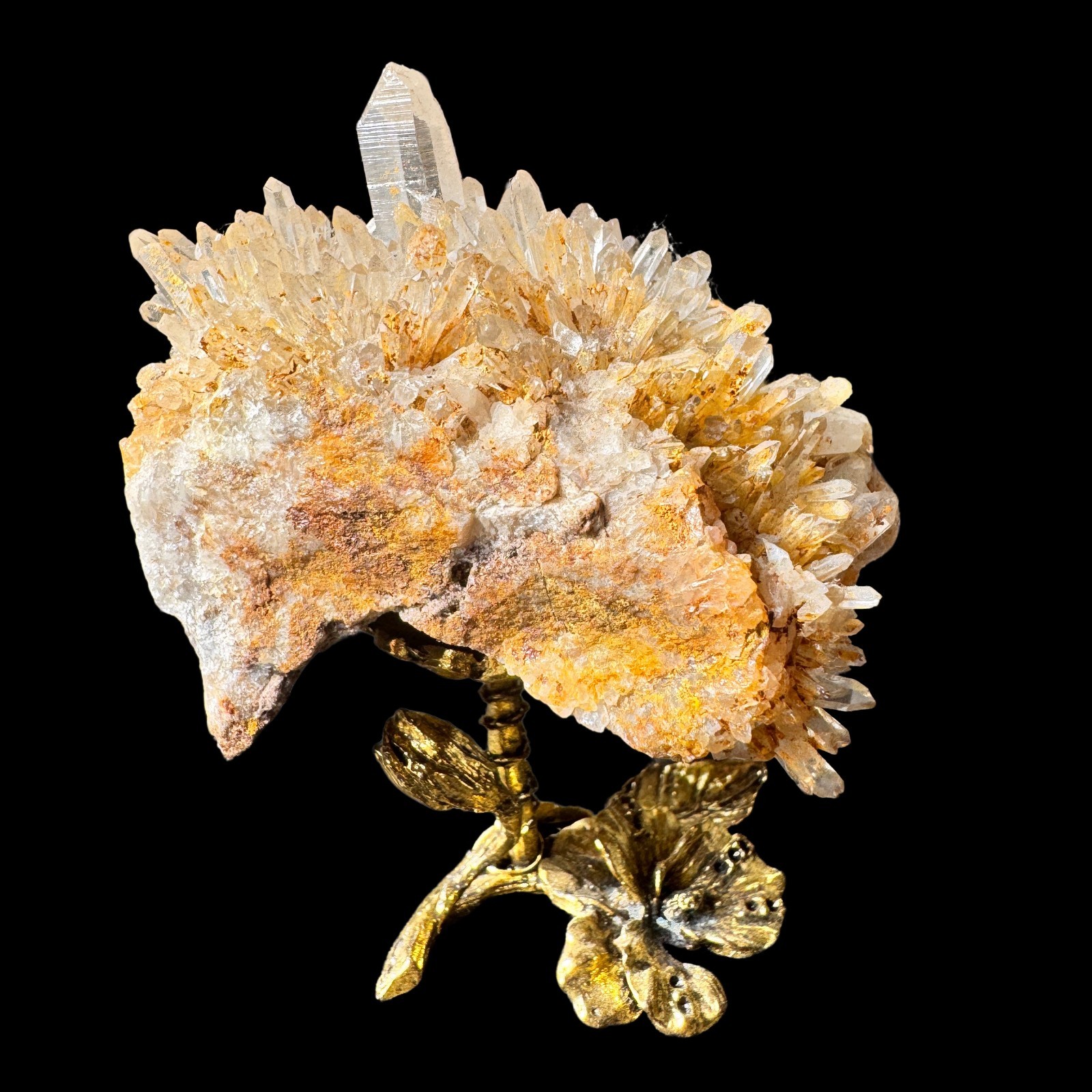 Premium Natural Clear Quartz Crystal Cluster Mineral Specimen 3.3″ for Display