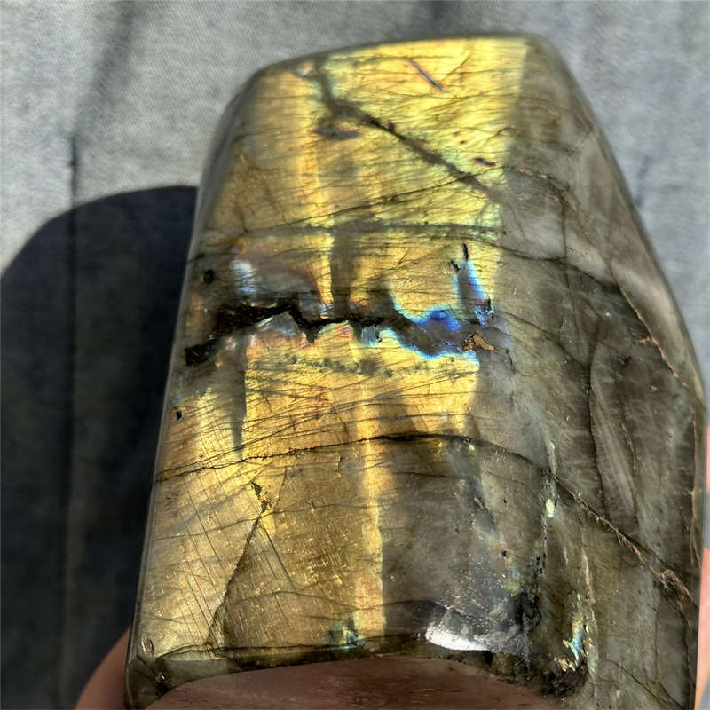 1.92kg Natural Labradorite Quartz Crystal Spectrolite Mineral Reiki healing